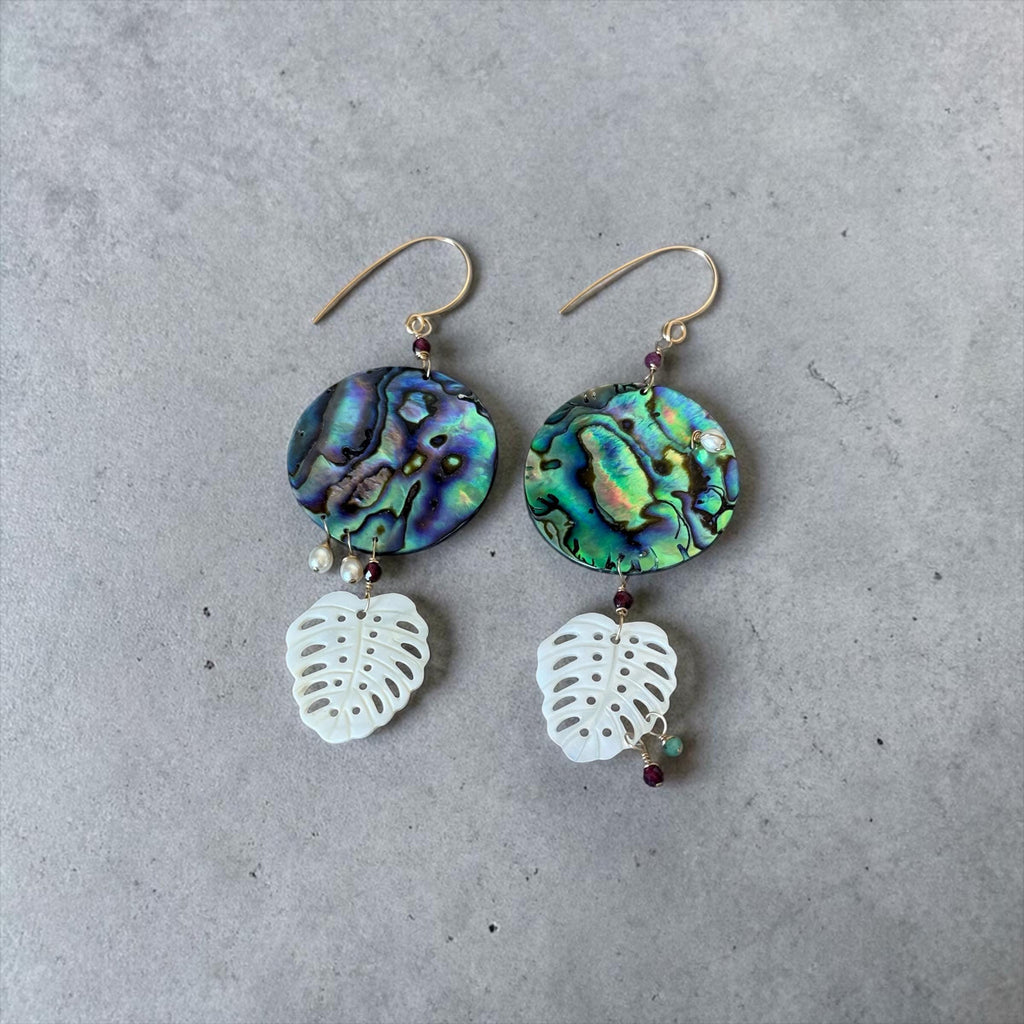 Iridescent Tide Statement Drop Earrings