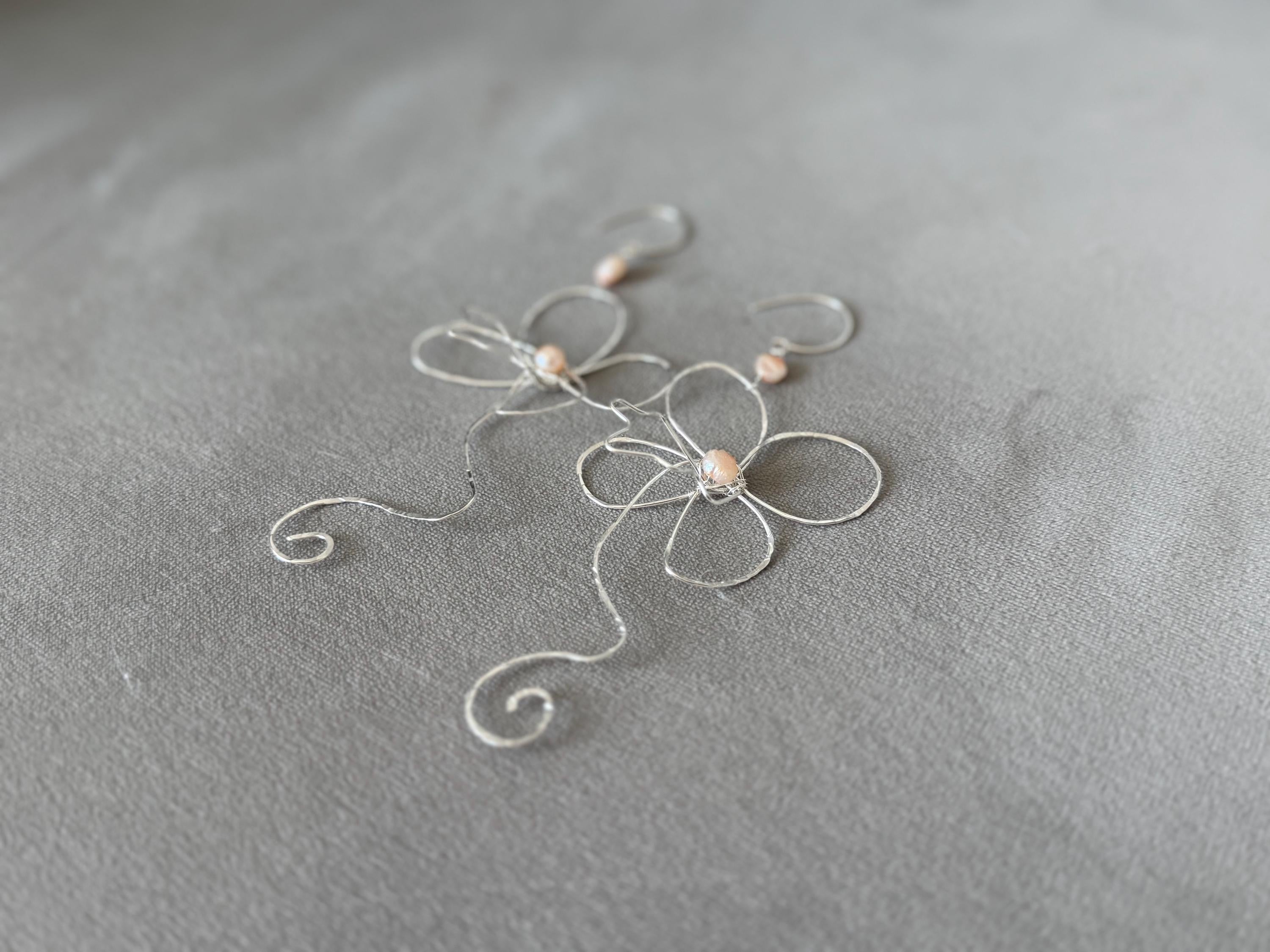 Silver Orchid Architect Earrings