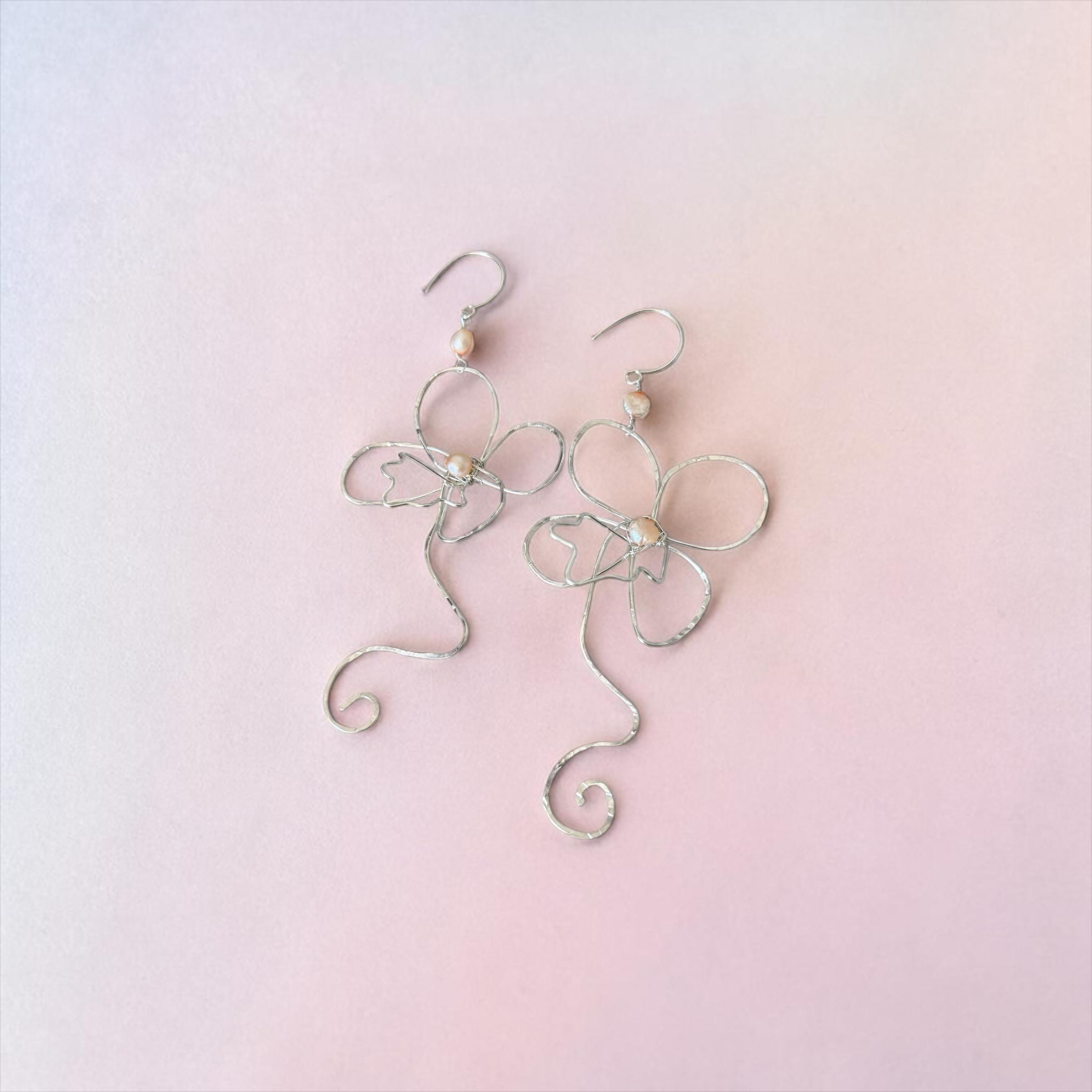 Silver Orchid Architect Earrings