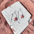 Coral Starfall Drop Earrings