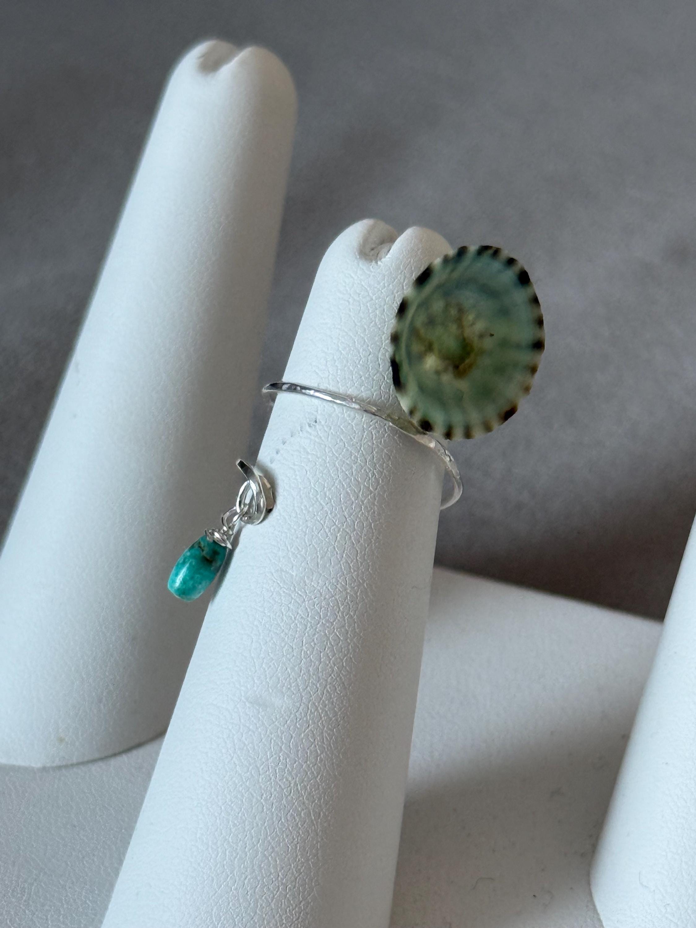 Tidepool Edge Opihi Hammered Wrap Ring