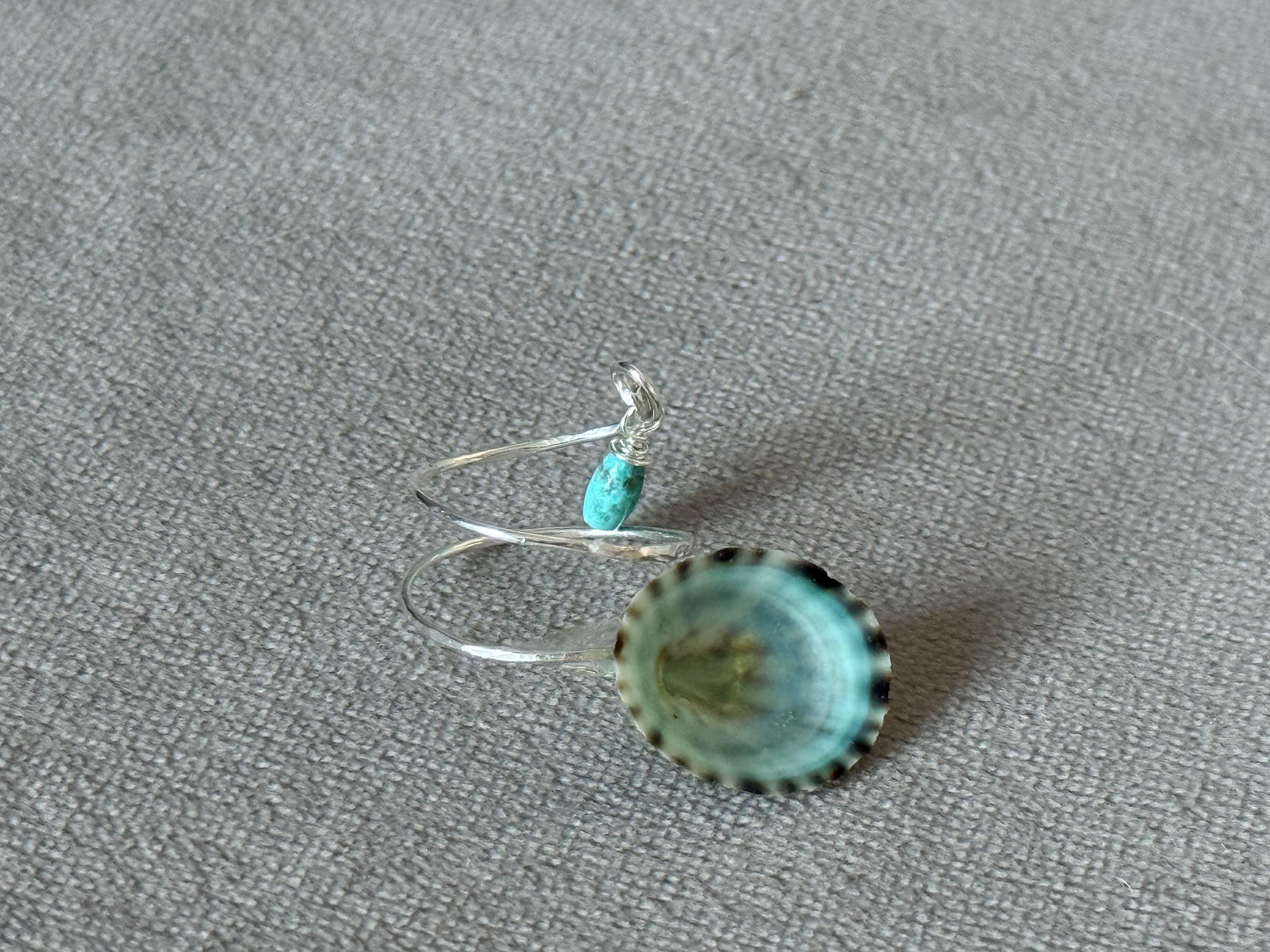 Tidepool Edge Opihi Hammered Wrap Ring
