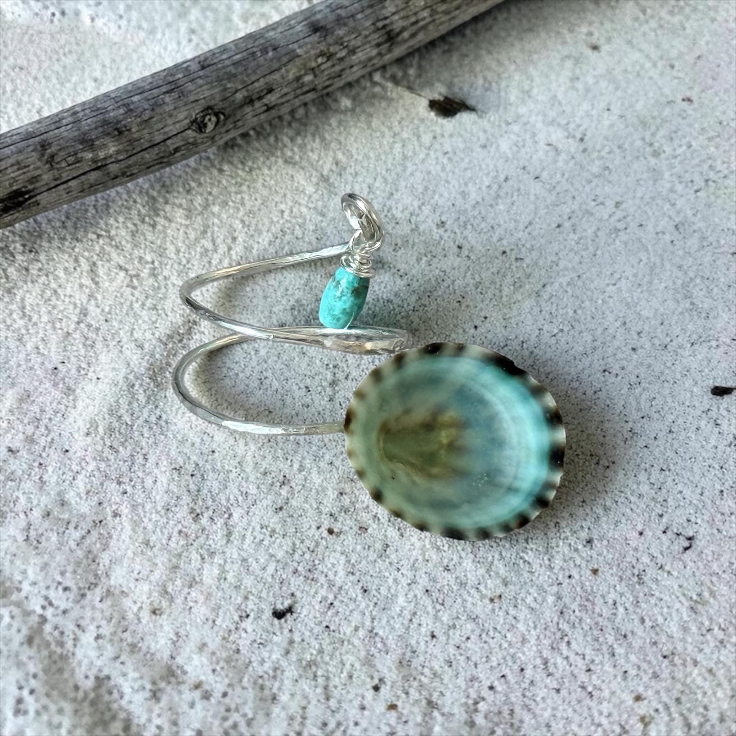 Tidepool Edge Opihi Hammered Wrap Ring