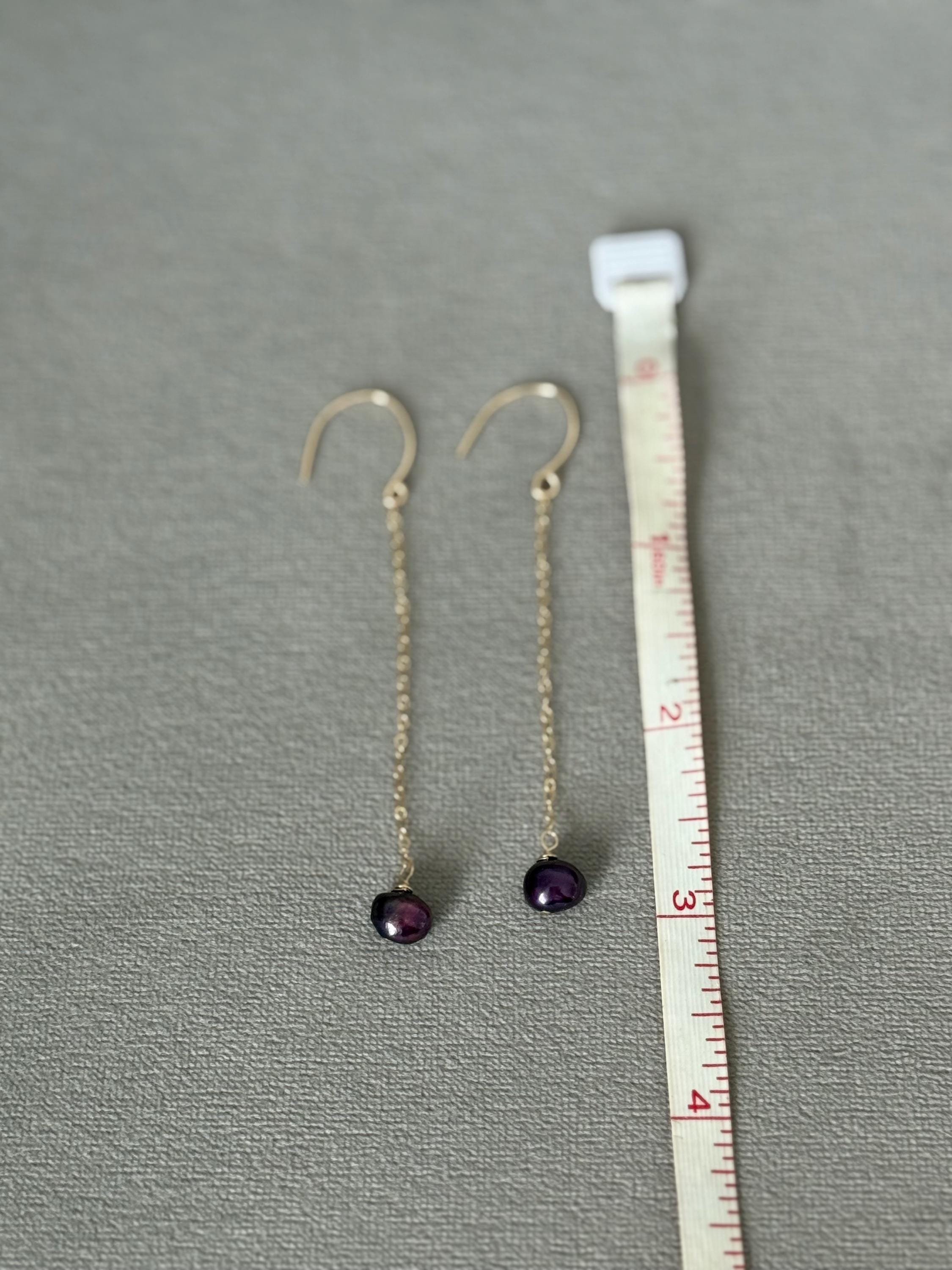 Velvet Noir Pearl Drop Earrings