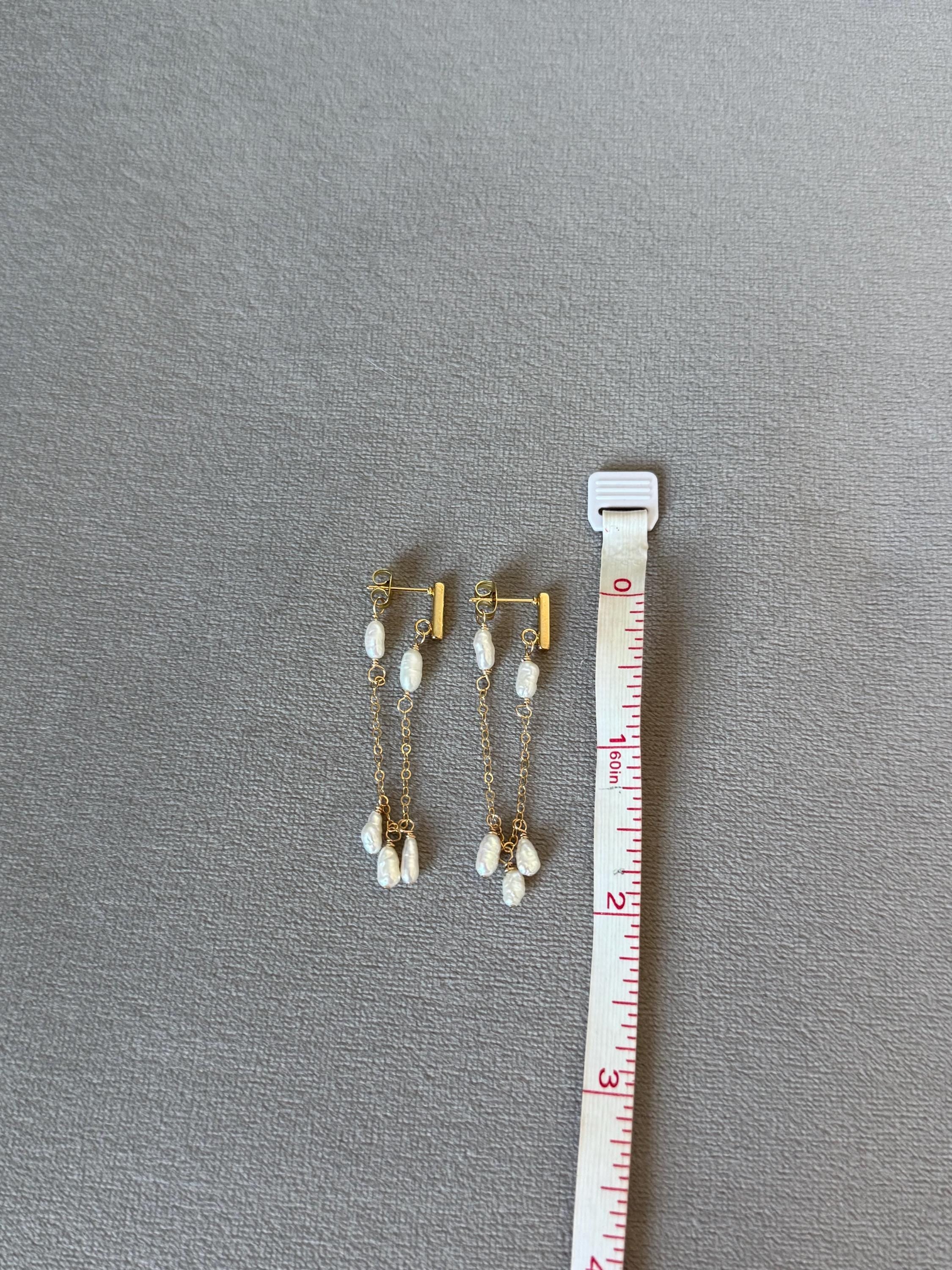 Ivory Rain Pearl Earrings