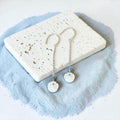 Seafoam Heirloom Sand Dollar Earrings