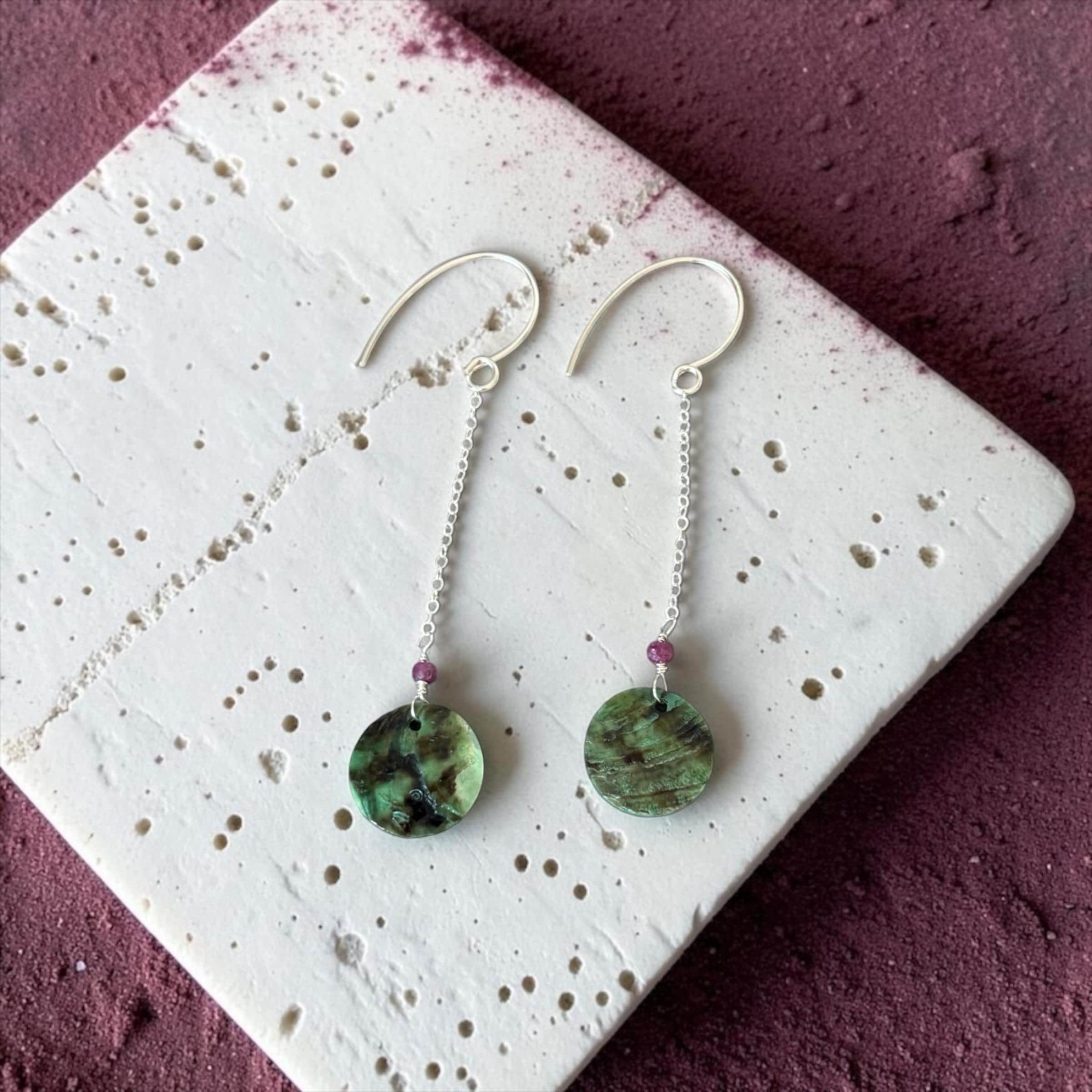 Forest Siren Abalone Earrings