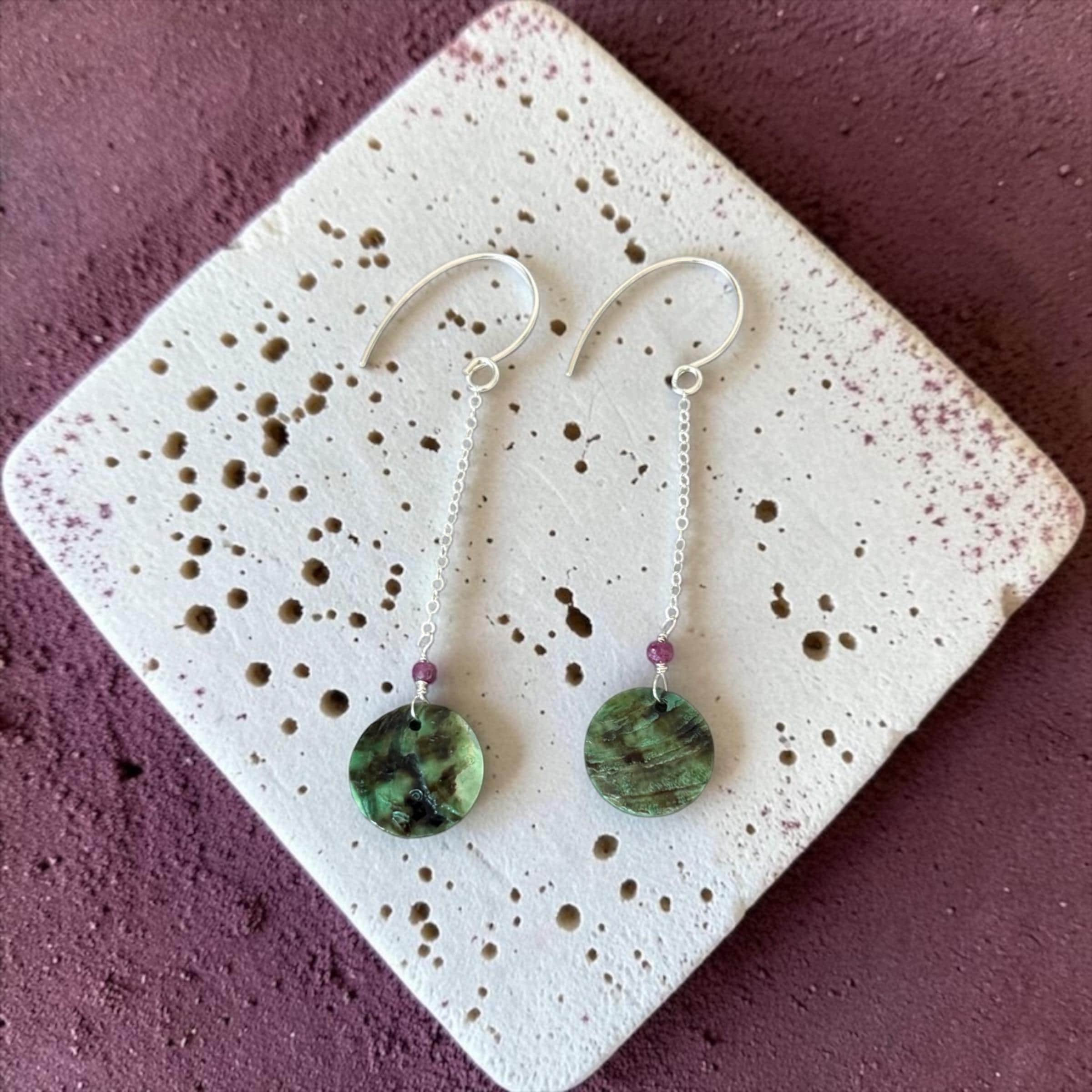 Forest Siren Abalone Earrings