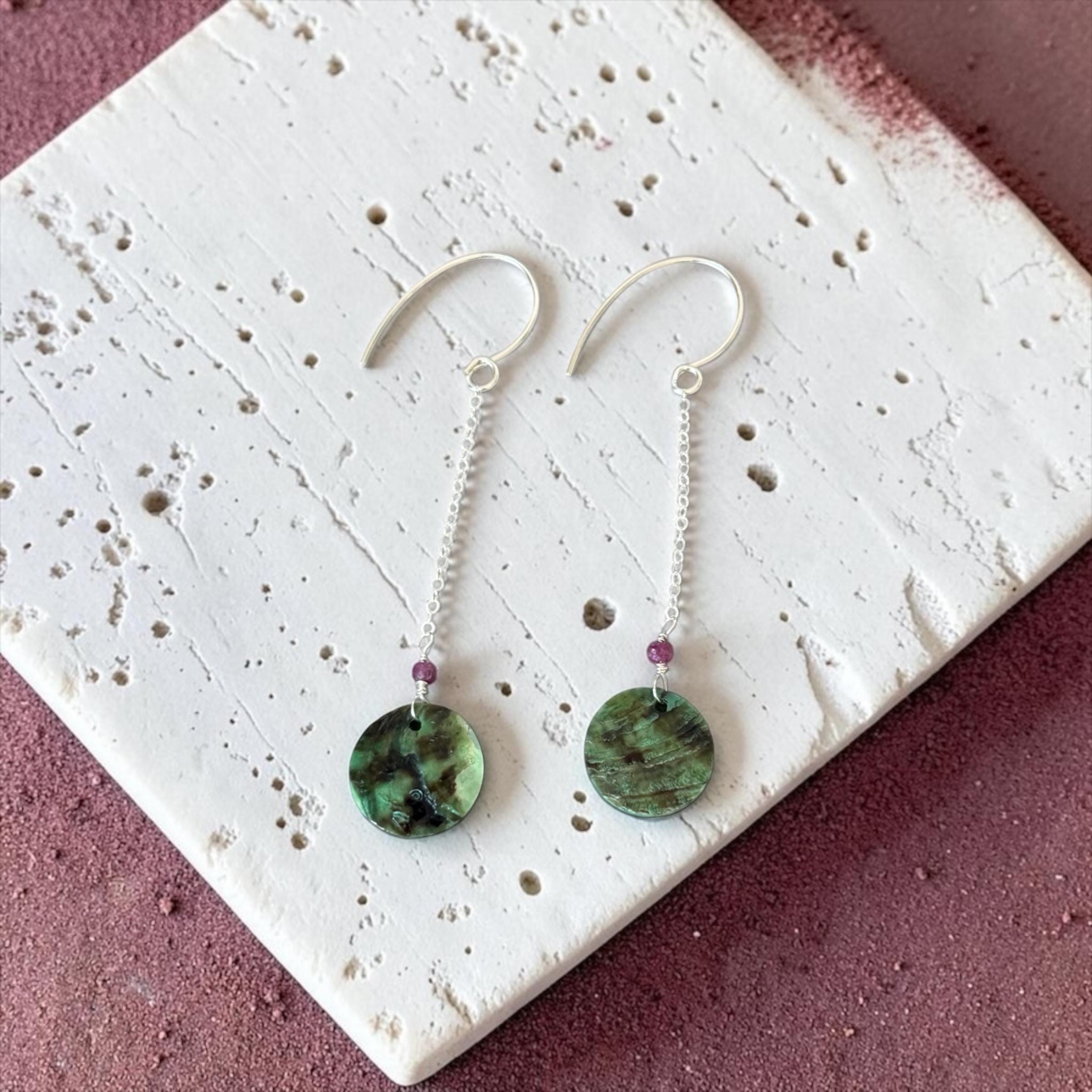 Forest Siren Abalone Earrings