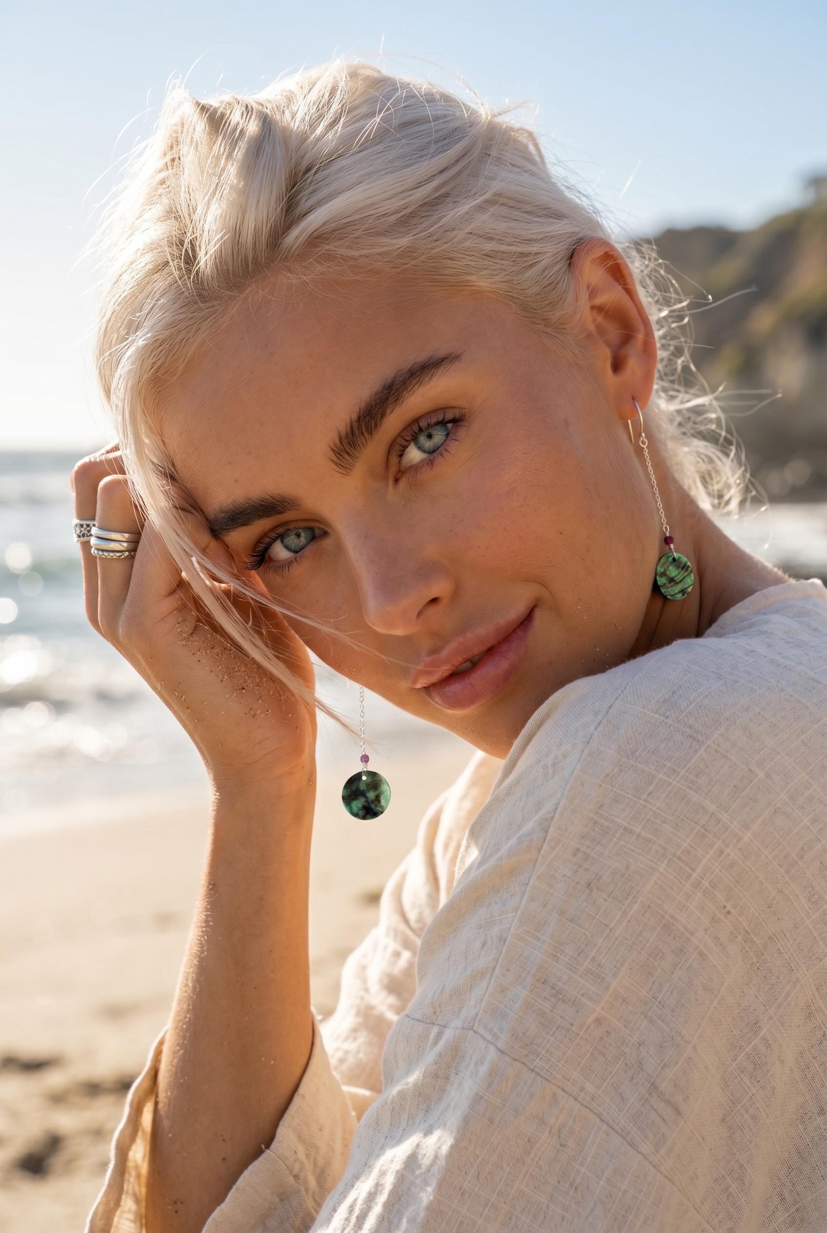 Forest Siren Abalone Earrings