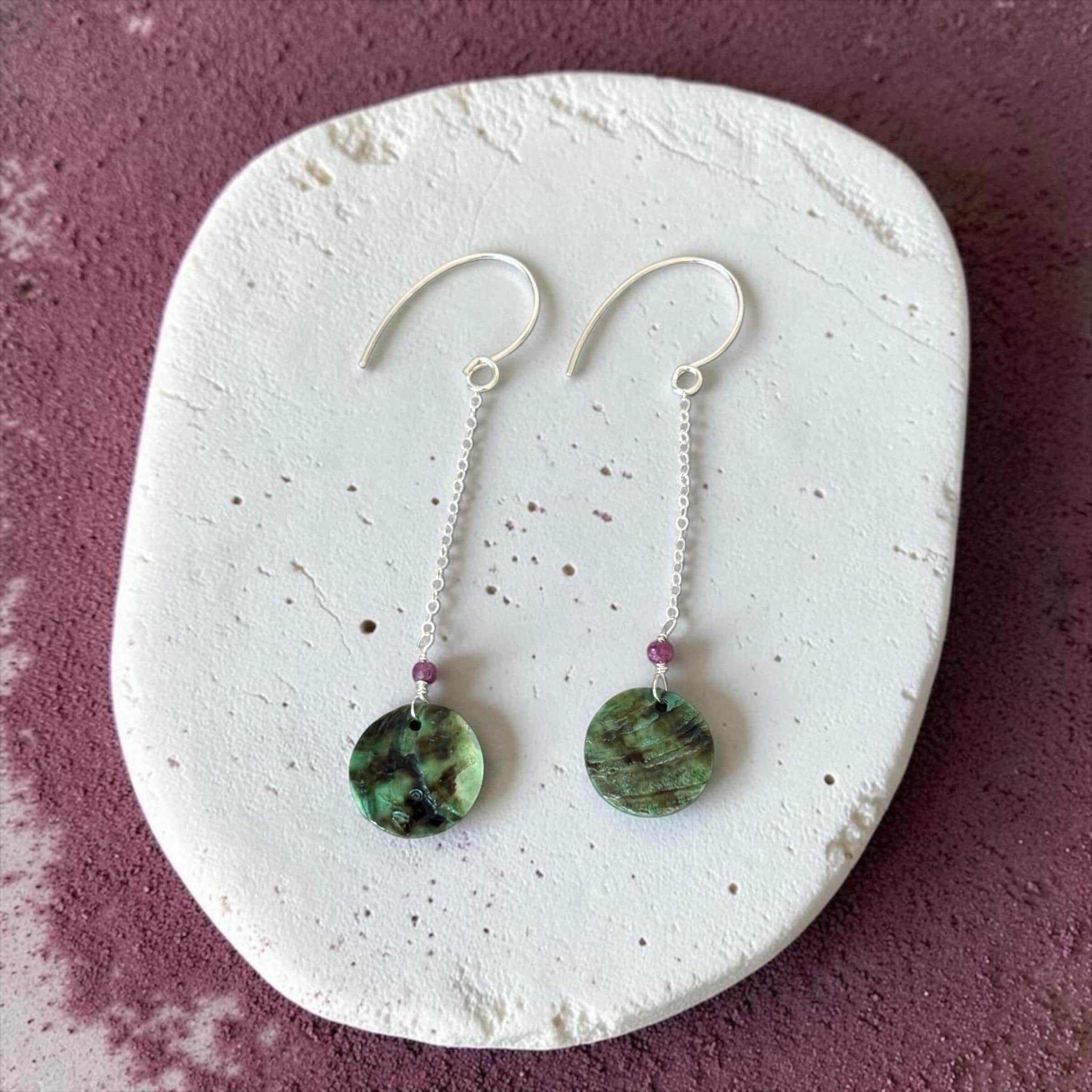 Forest Siren Abalone Earrings