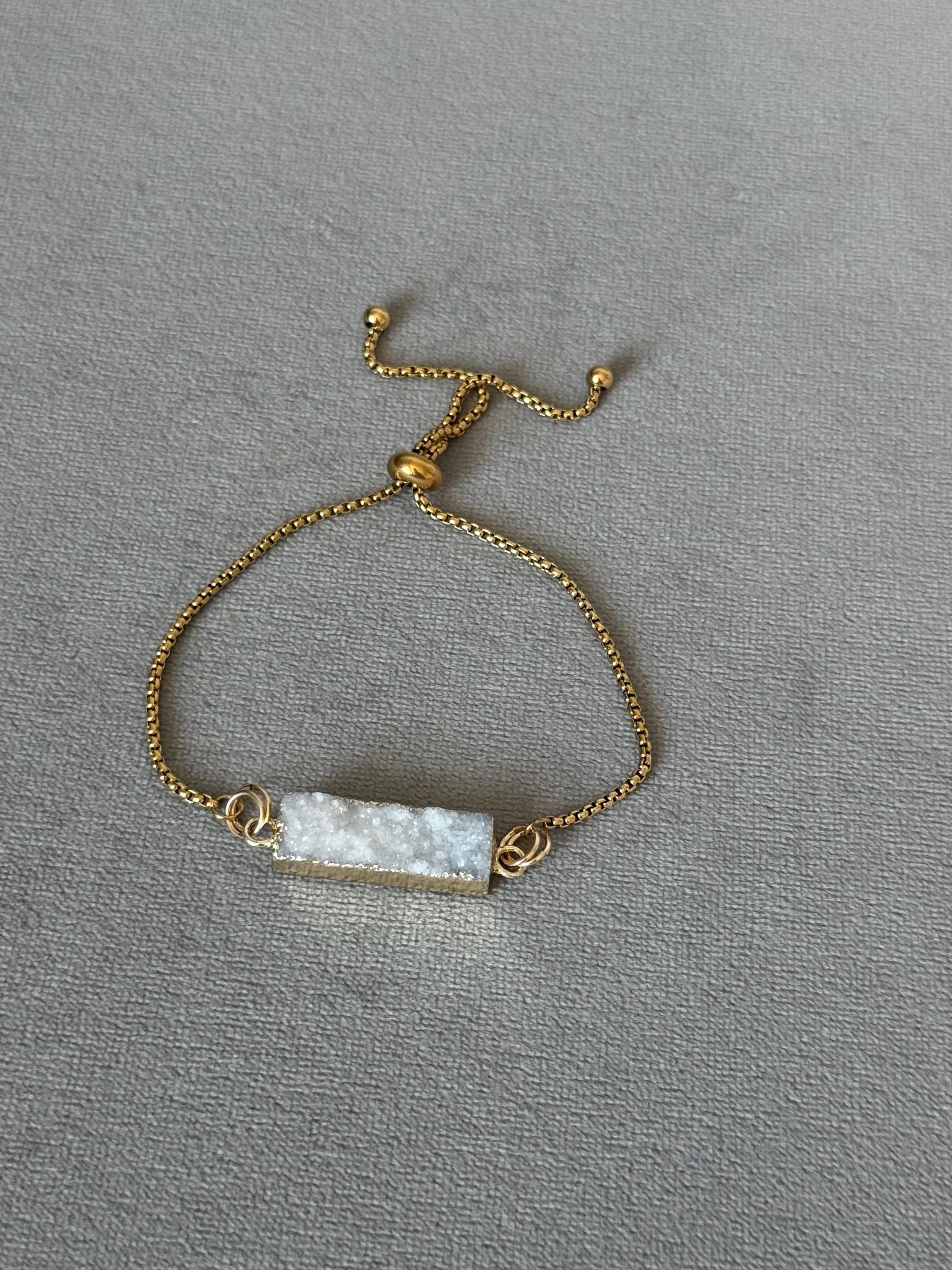 Celestial Frost Druzy Bracelet