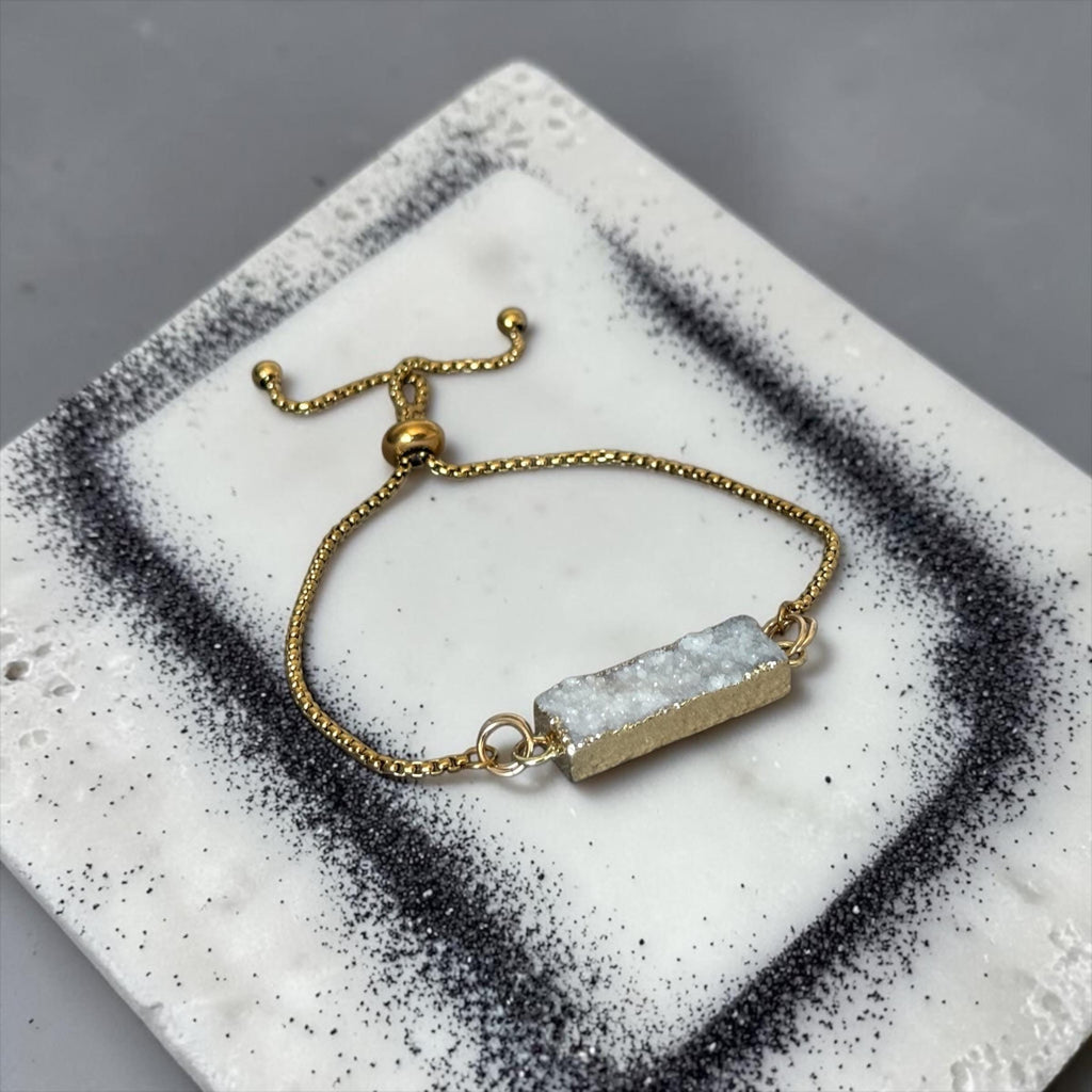 Celestial Frost Druzy Bracelet