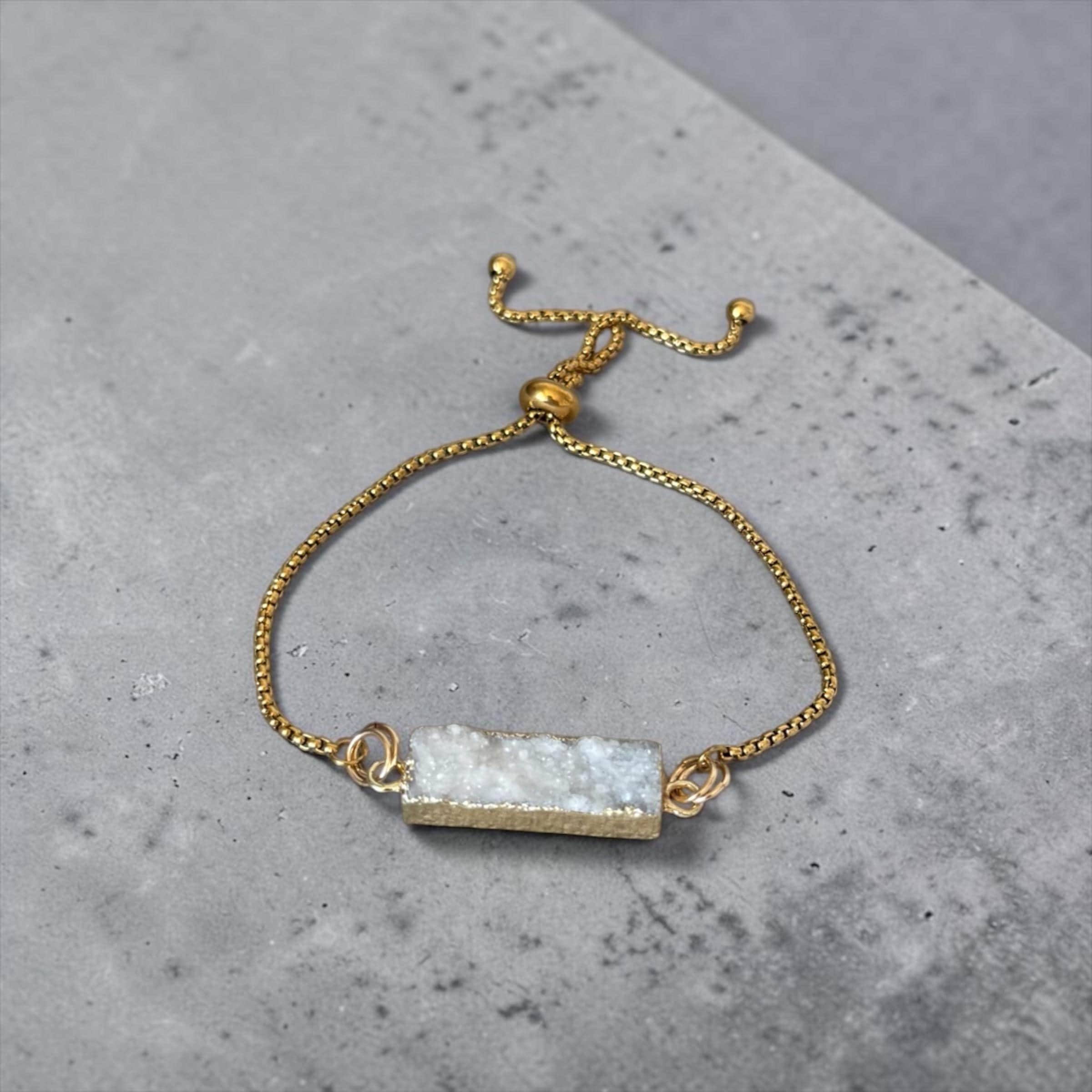 Celestial Frost Druzy Bracelet