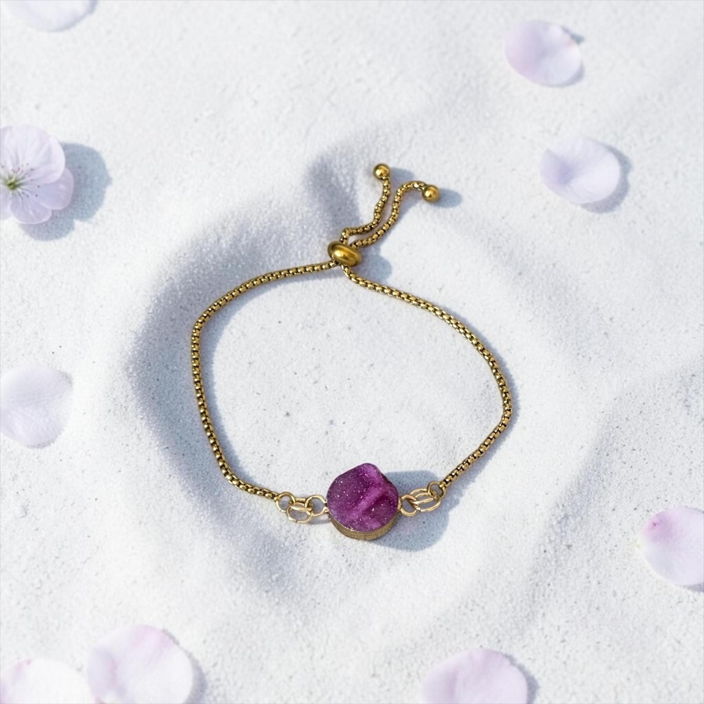 Crimson Eclipse Bolo Bracelet