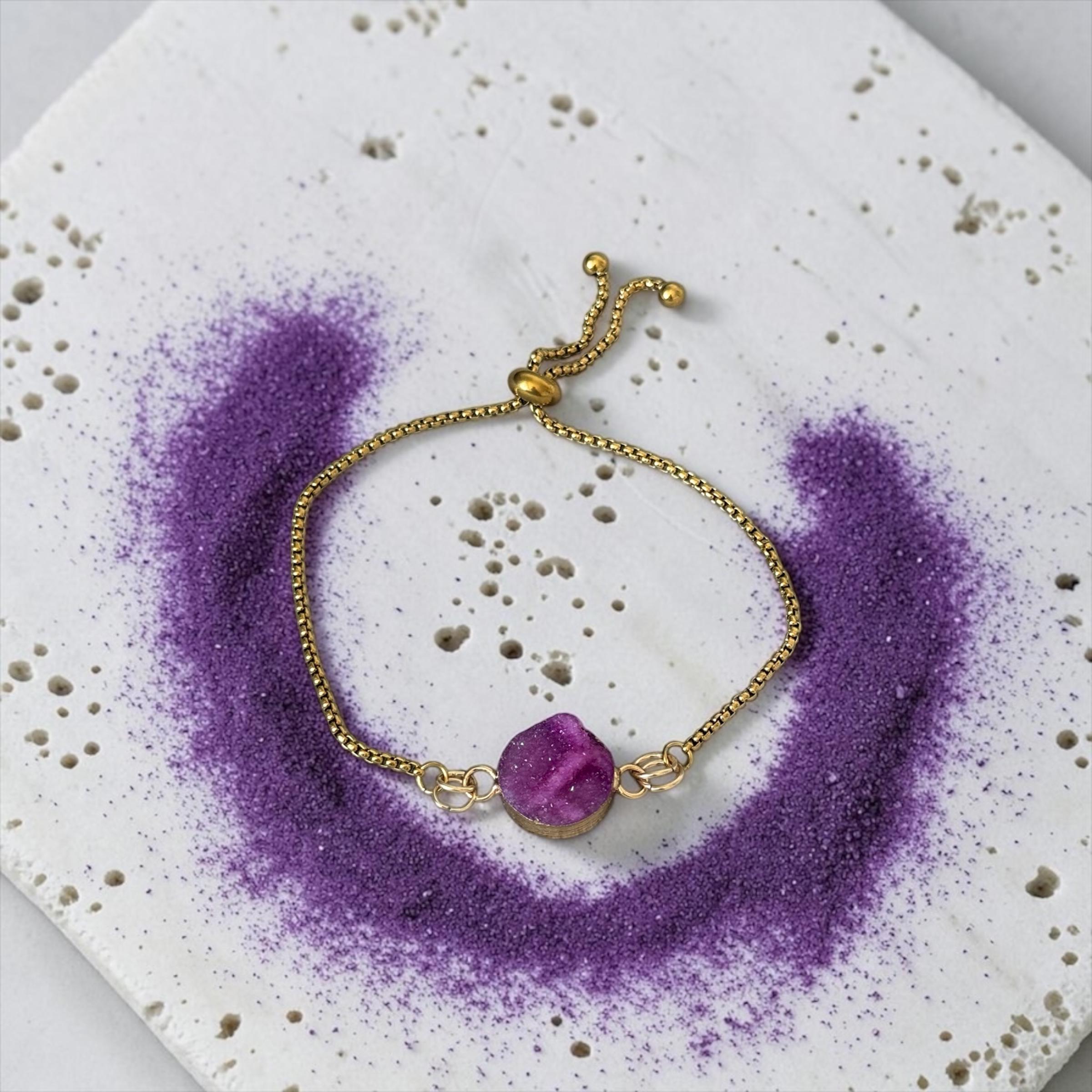 Crimson Eclipse Bolo Bracelet