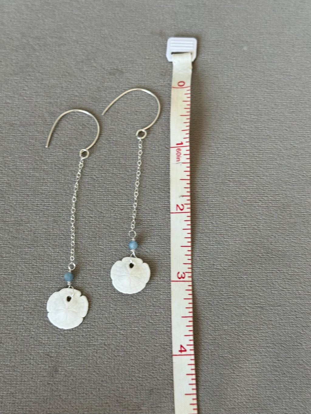 Seafoam Heirloom Sand Dollar Earrings
