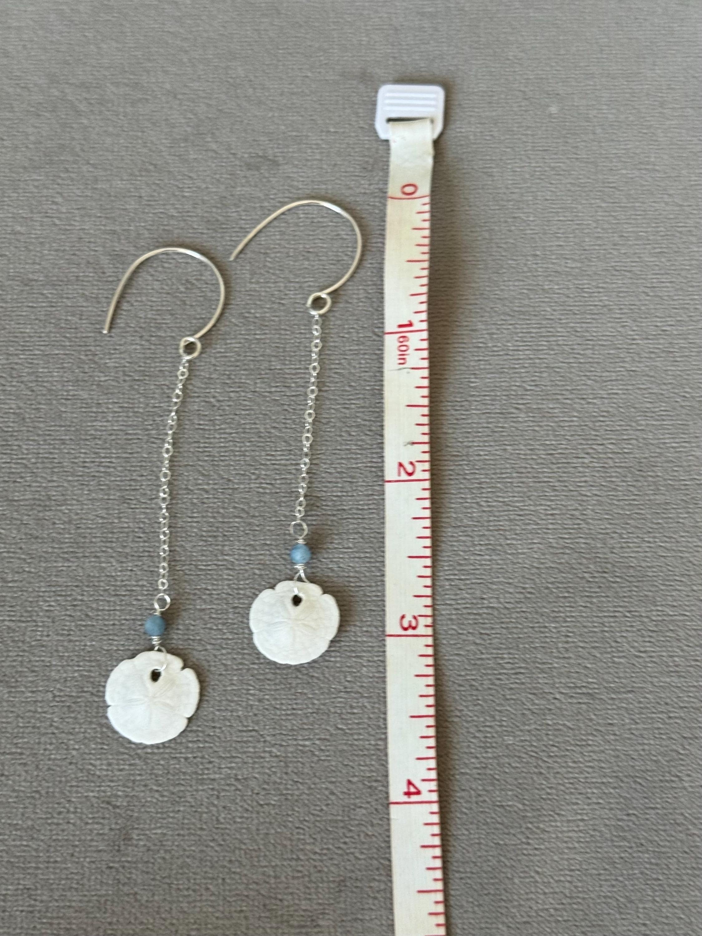 Seafoam Heirloom Sand Dollar Earrings