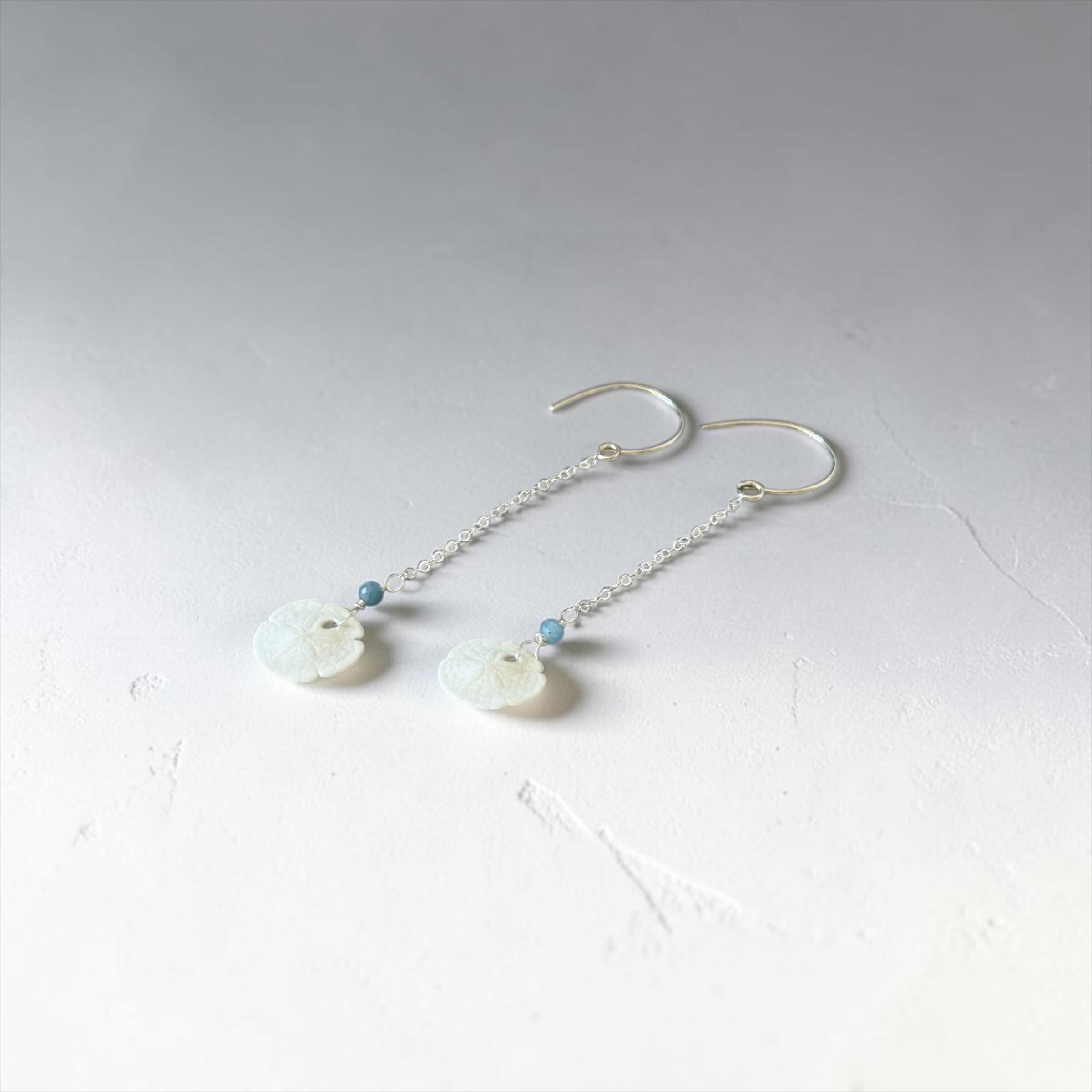 Seafoam Heirloom Sand Dollar Earrings