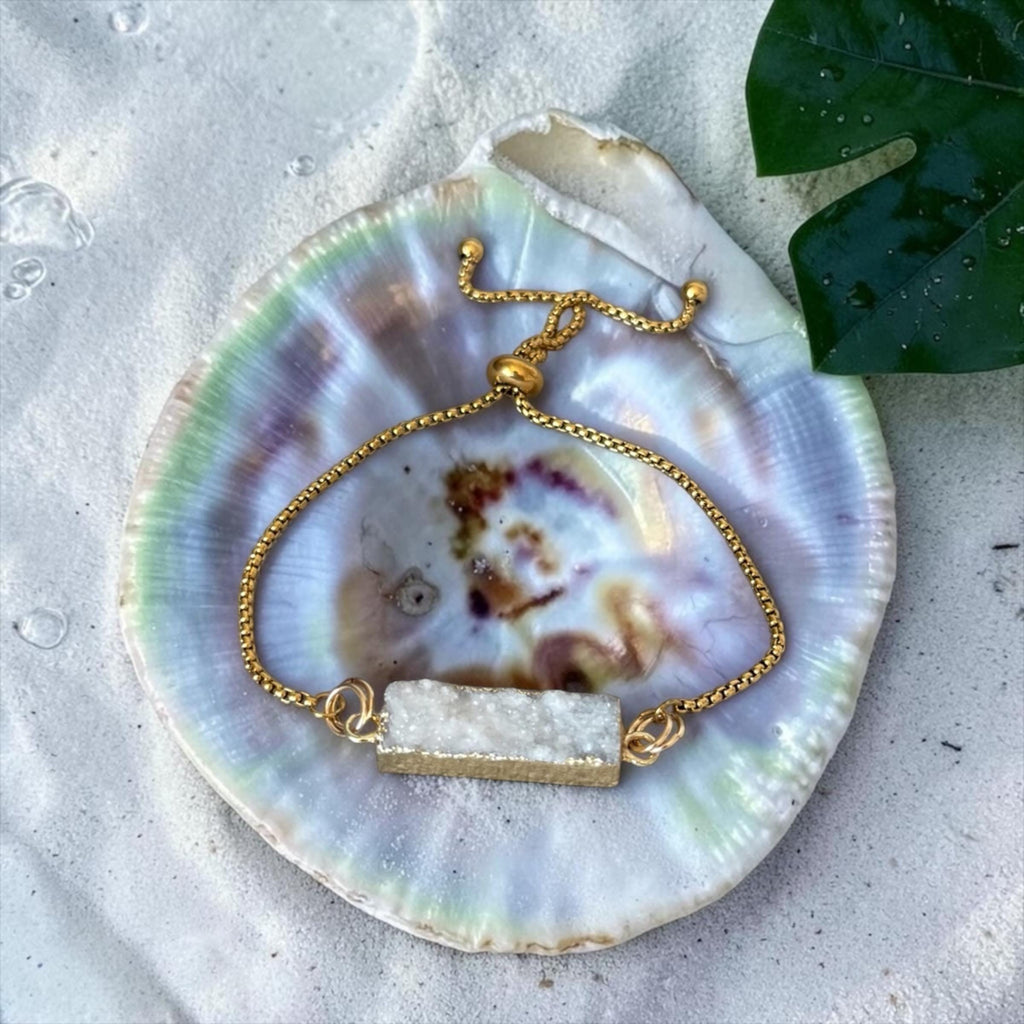 Celestial Frost Druzy Bracelet