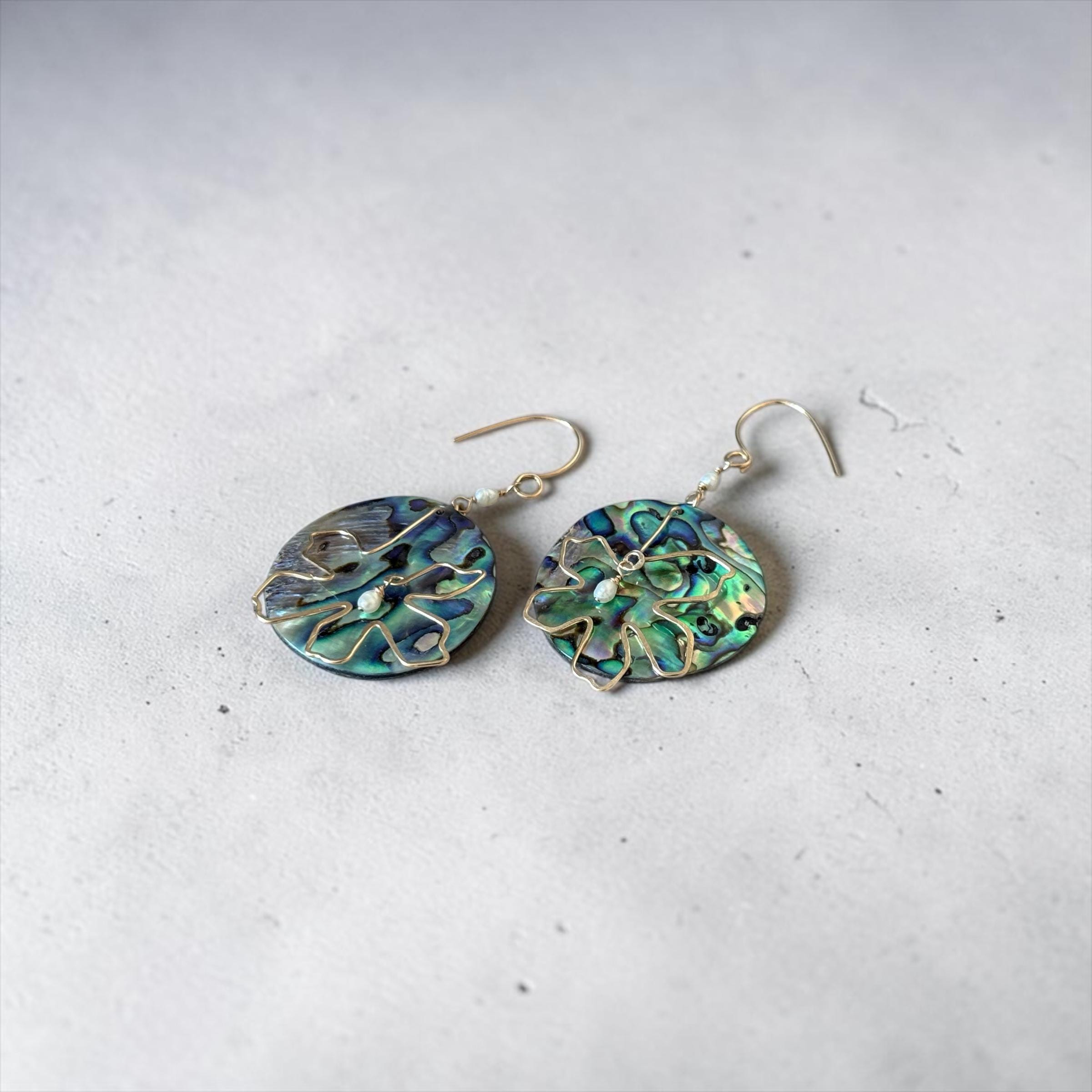 Coastal Couture - Abalone After Dark Earrings