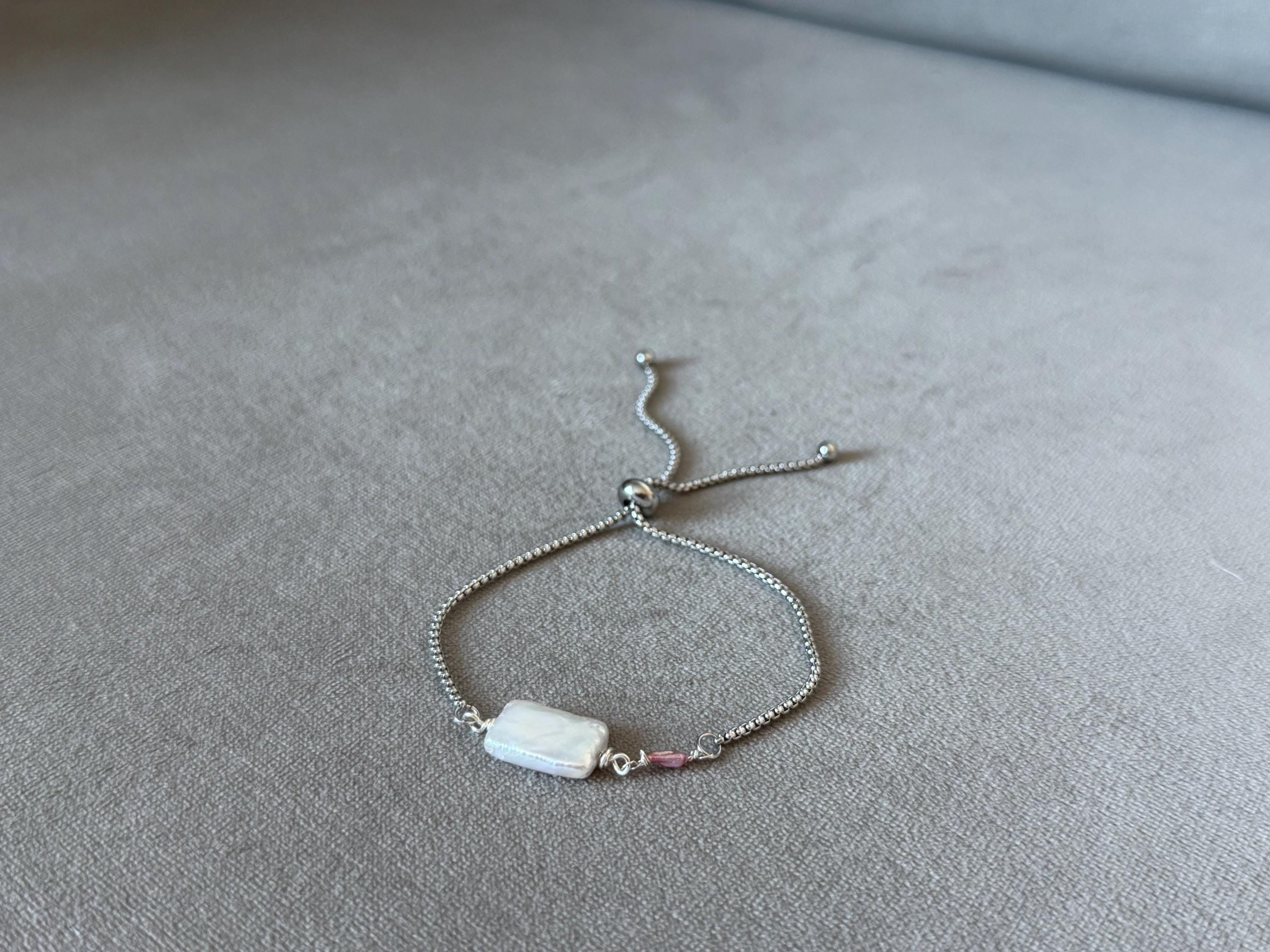 Silver Siren Pearl Bolo Bracelet