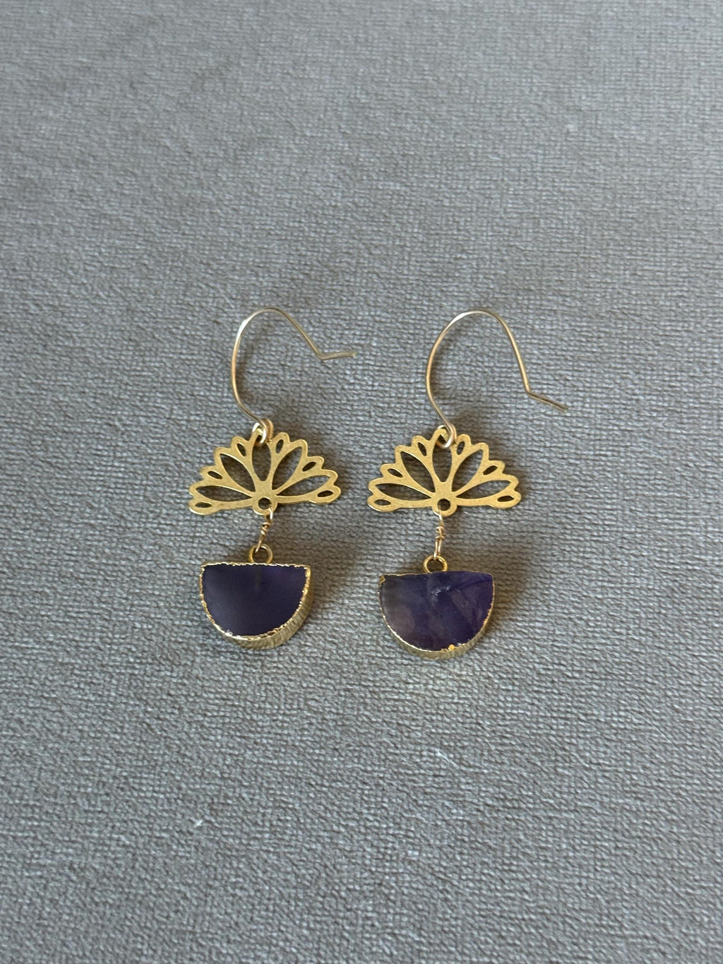 Midnight Lotus Earrings