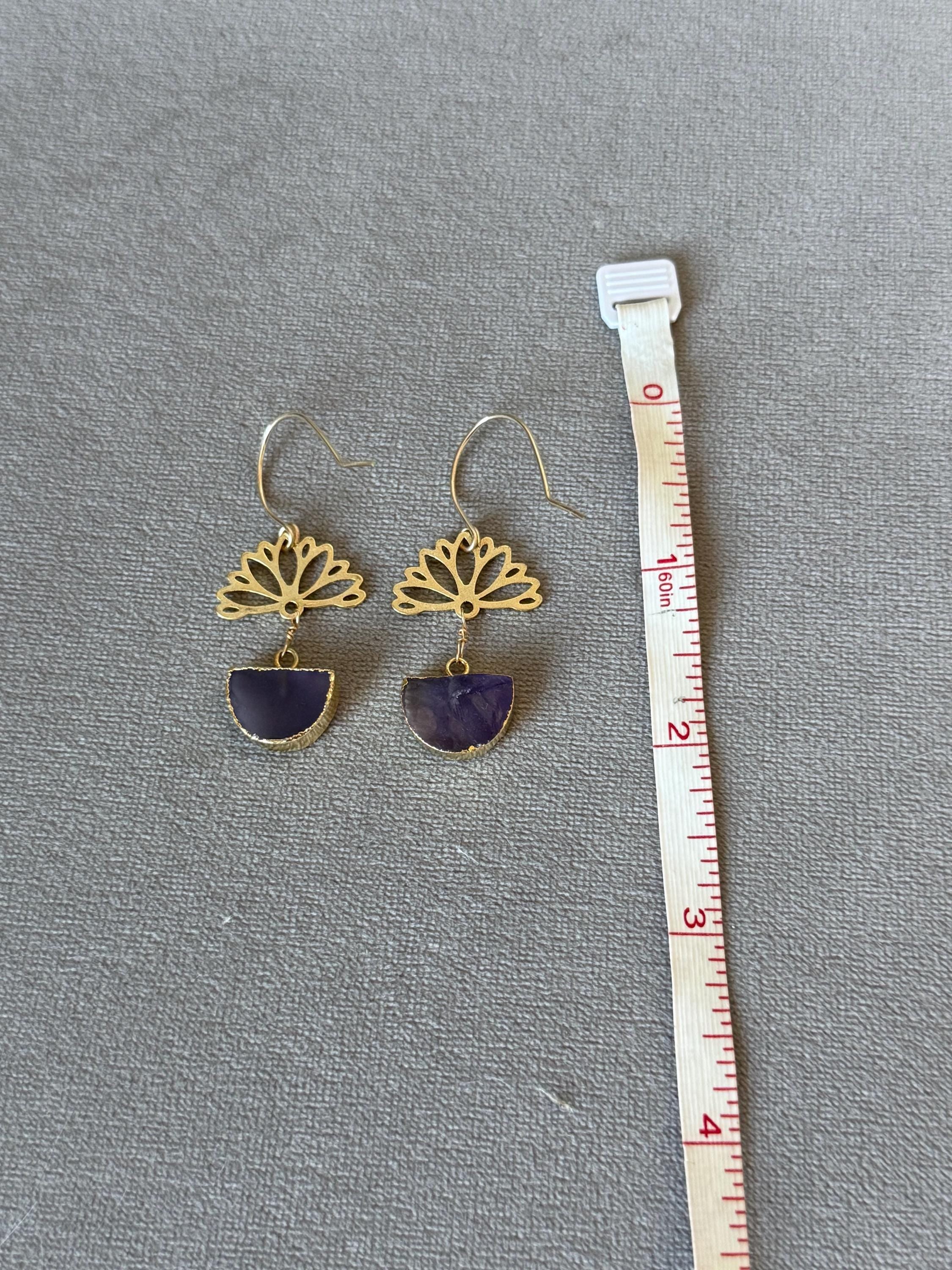 Midnight Lotus Earrings