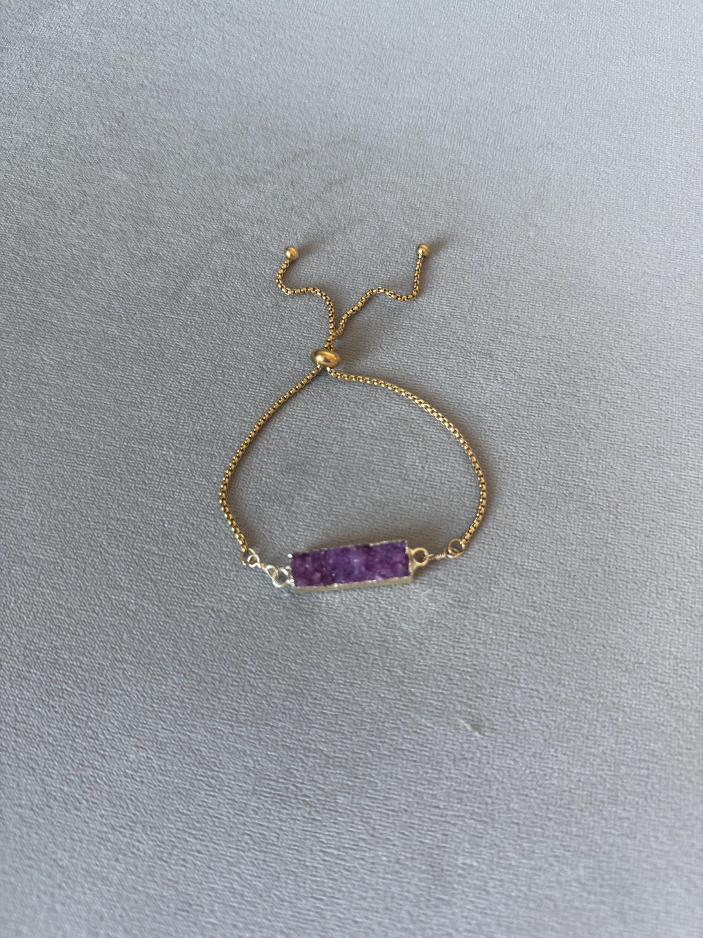 Violet Vice Druzy Bolo Bracelet