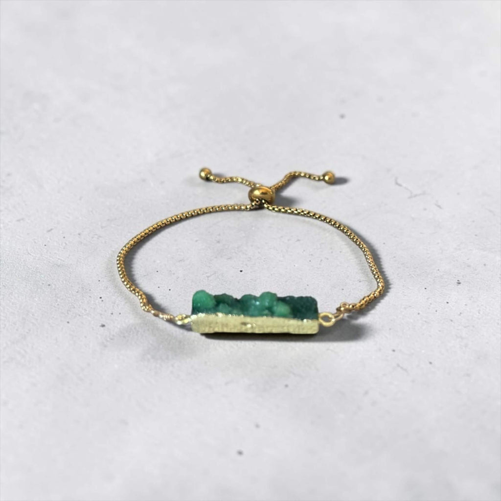 Raw Envy Stone Bolo Bracelet