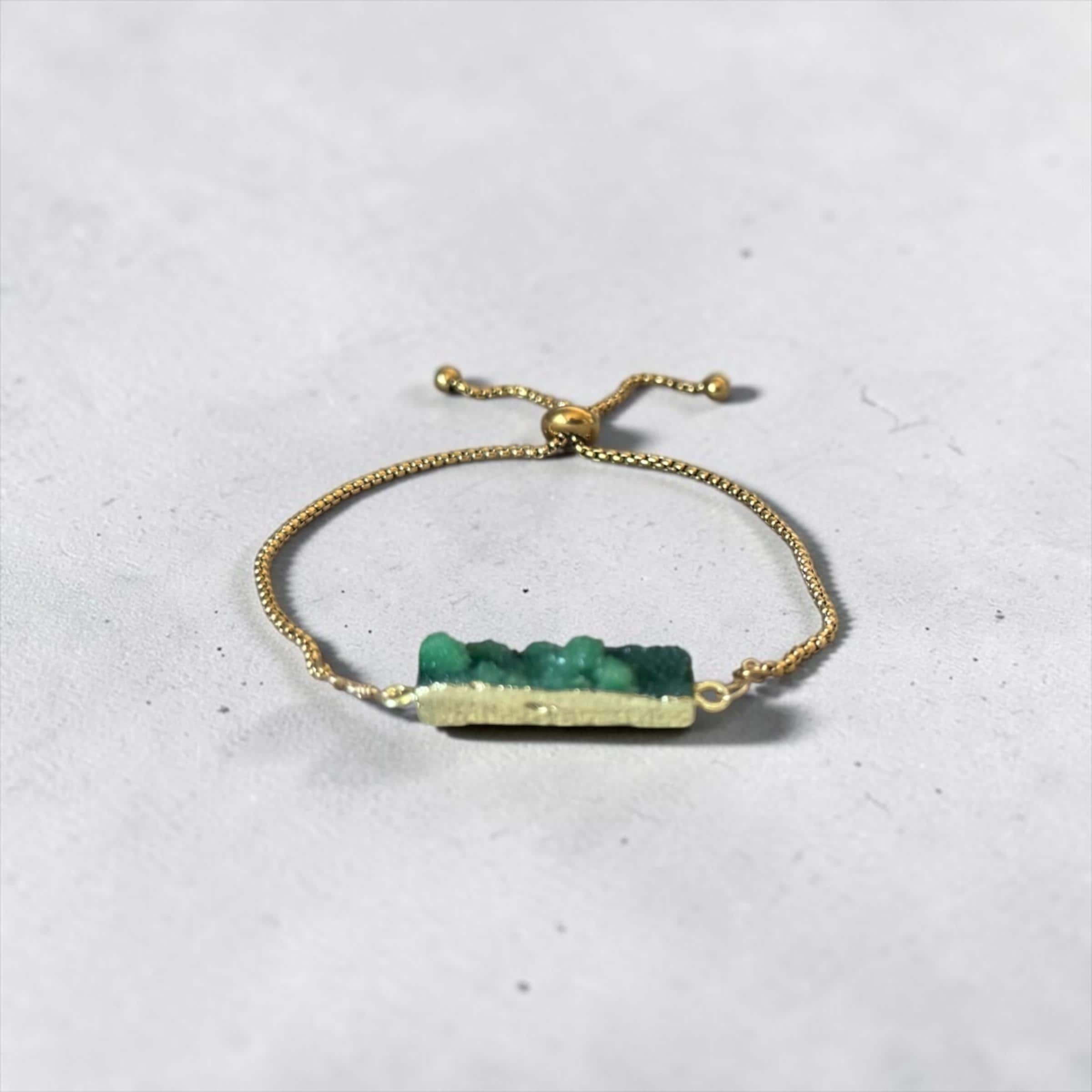 Raw Envy Stone Bolo Bracelet