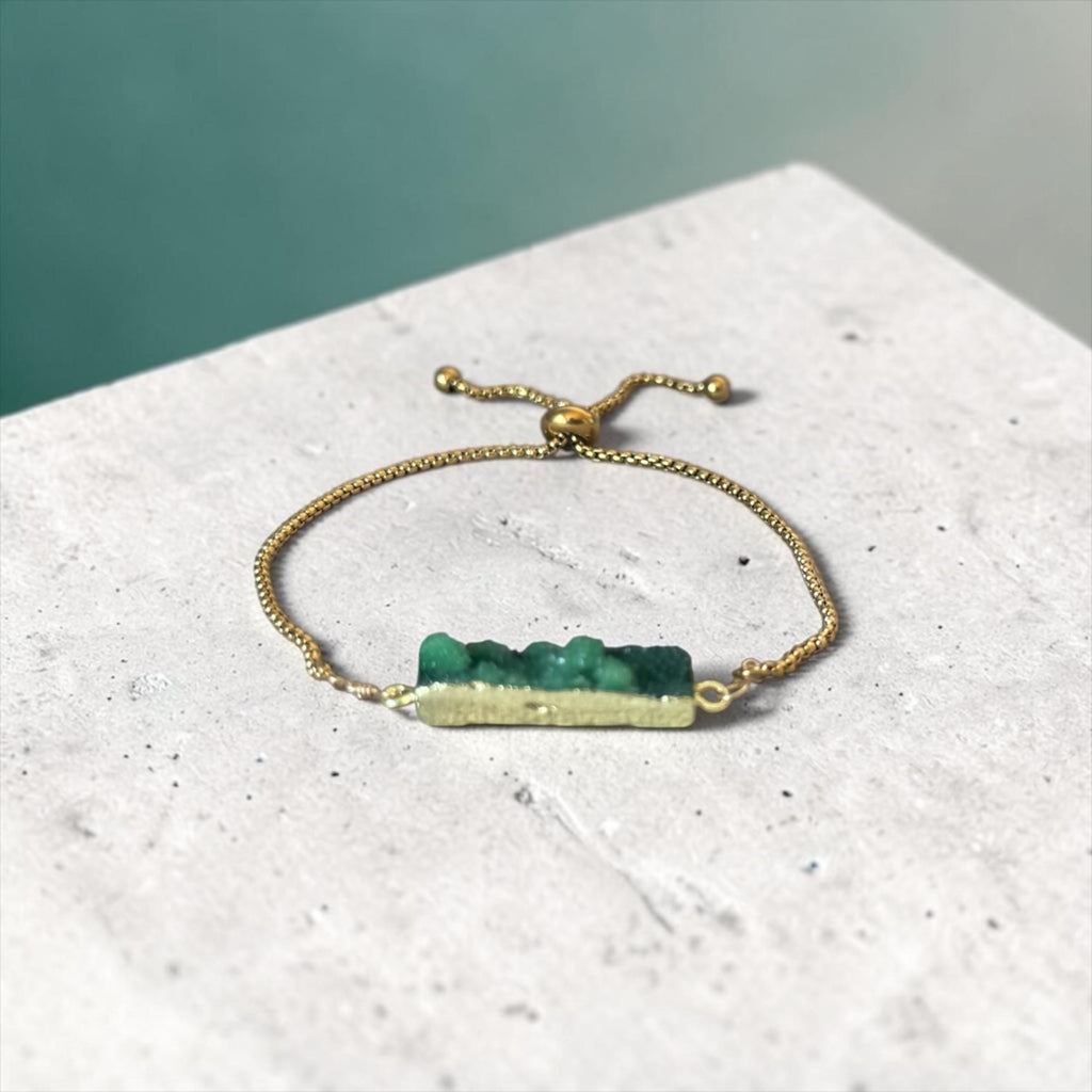 Raw Envy Stone Bolo Bracelet