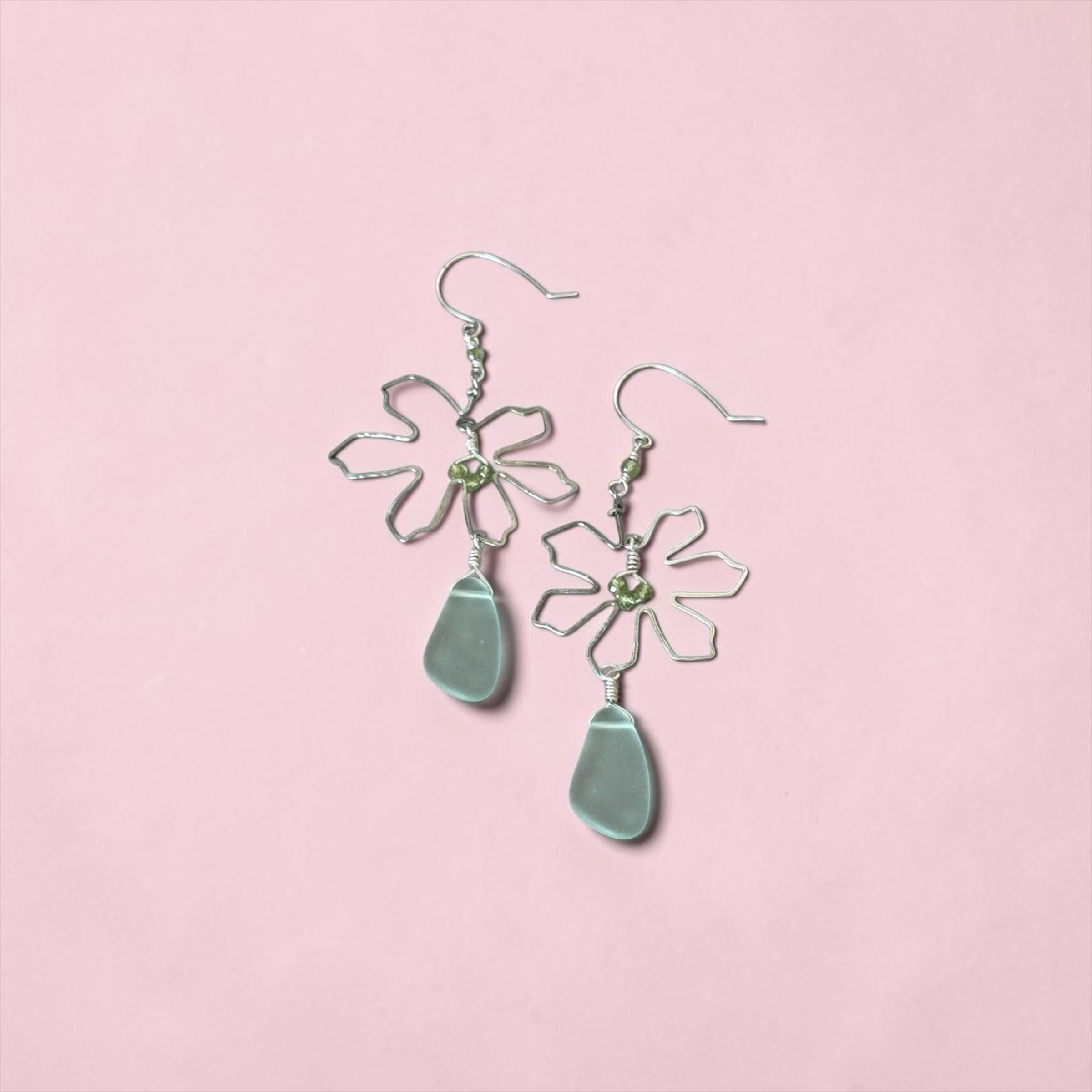 Coastal Couture - Sea Glass Bloom Earrings