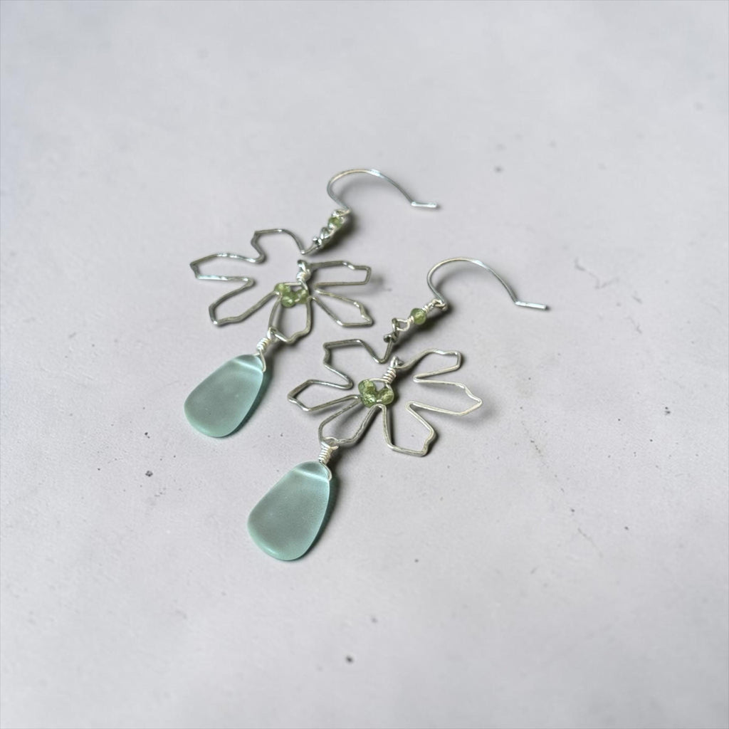 Coastal Couture - Sea Glass Bloom Earrings