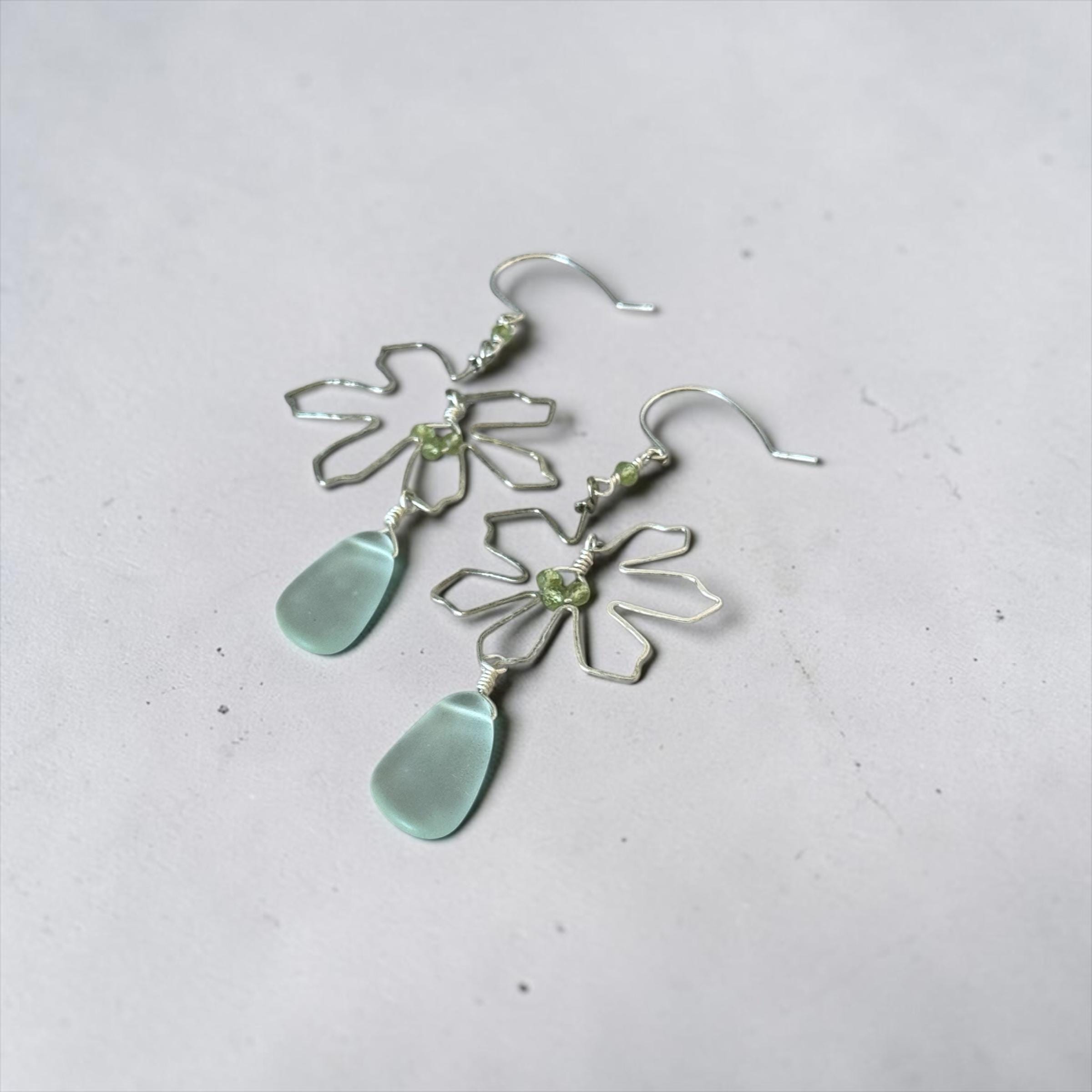 Coastal Couture - Sea Glass Bloom Earrings
