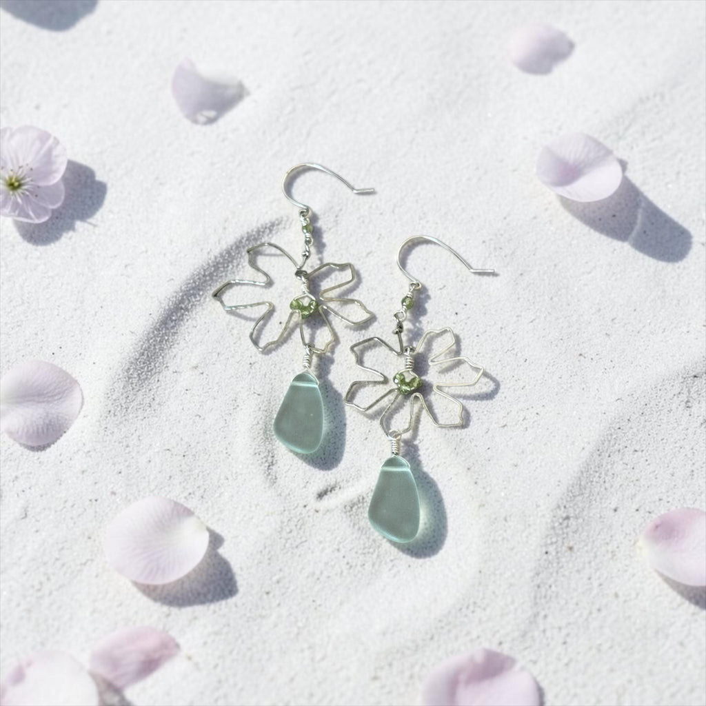 Coastal Couture - Sea Glass Bloom Earrings