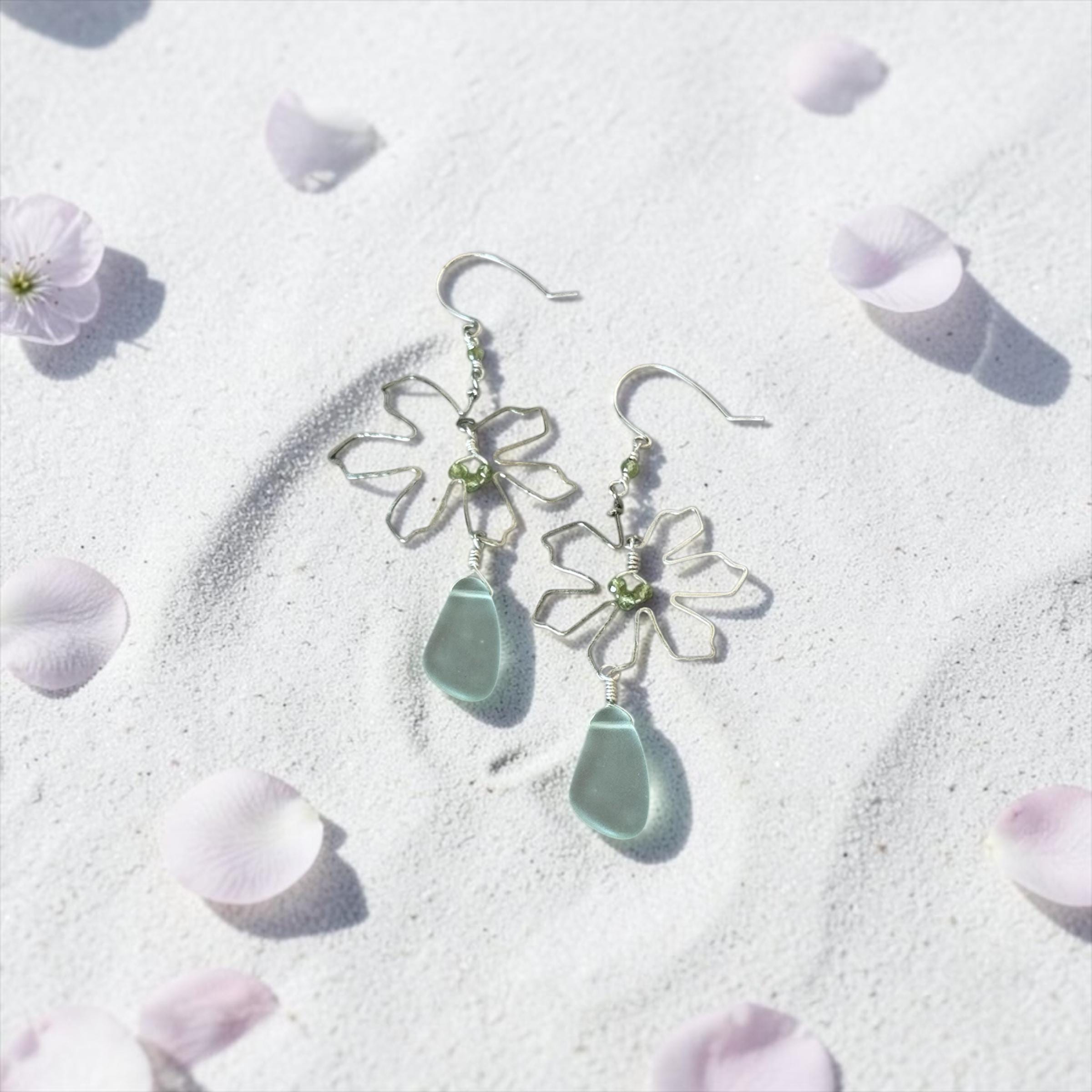 Coastal Couture - Sea Glass Bloom Earrings