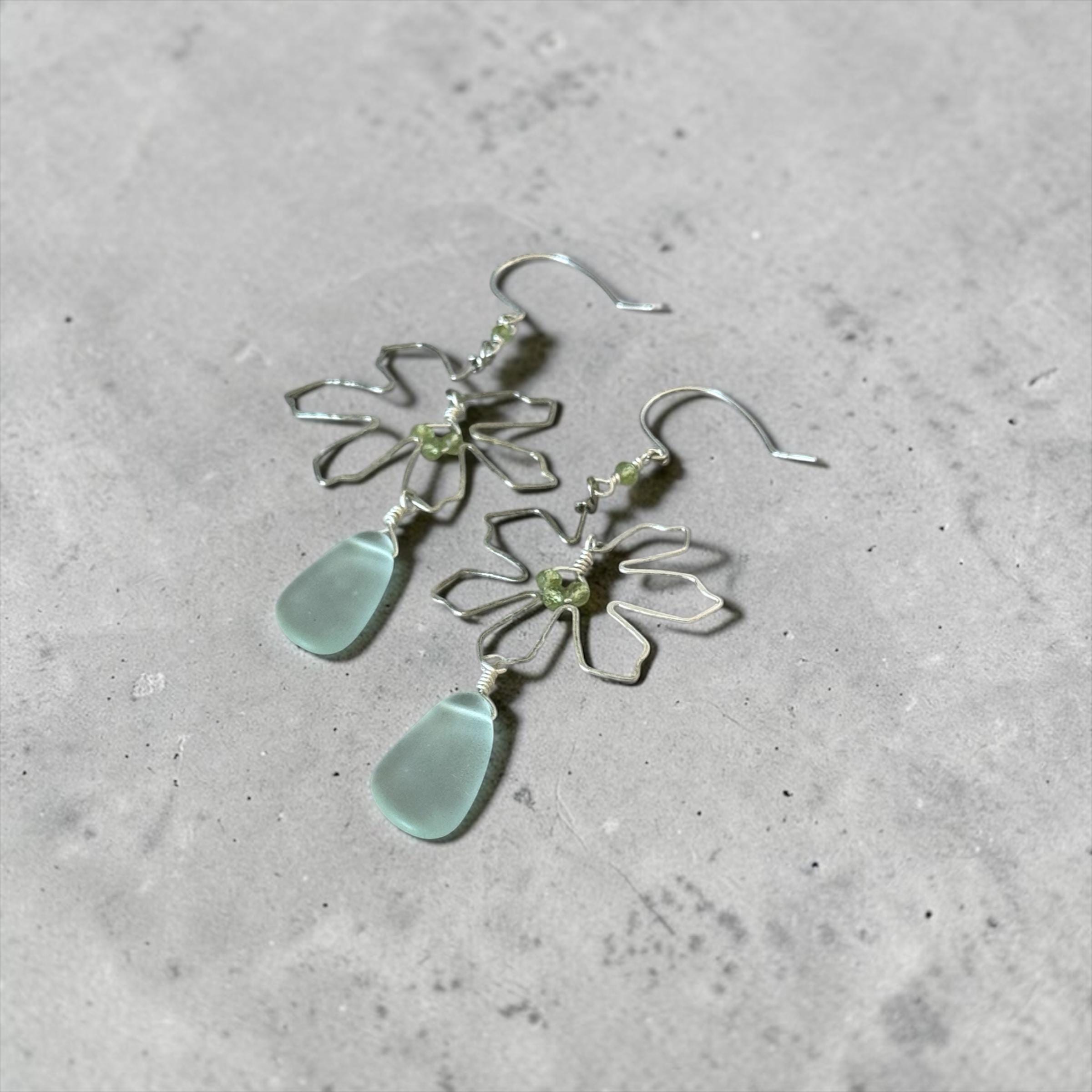 Coastal Couture - Sea Glass Bloom Earrings