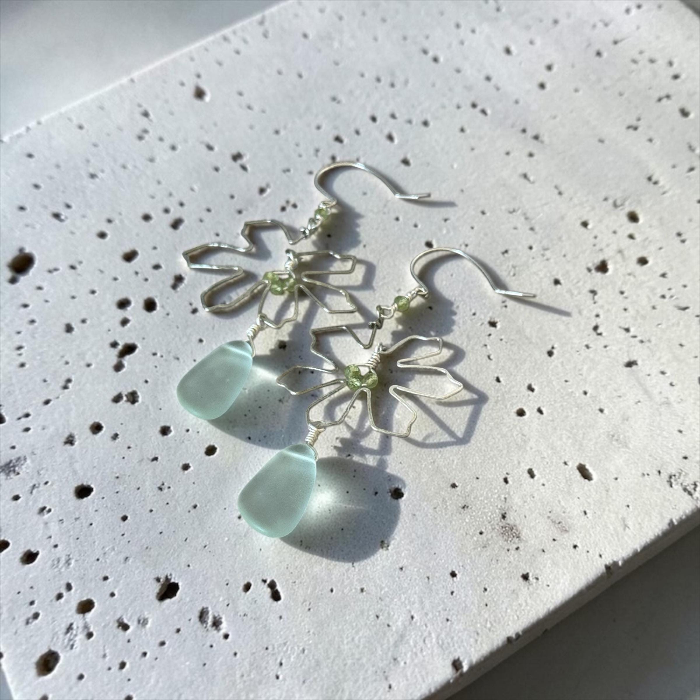 Coastal Couture - Sea Glass Bloom Earrings