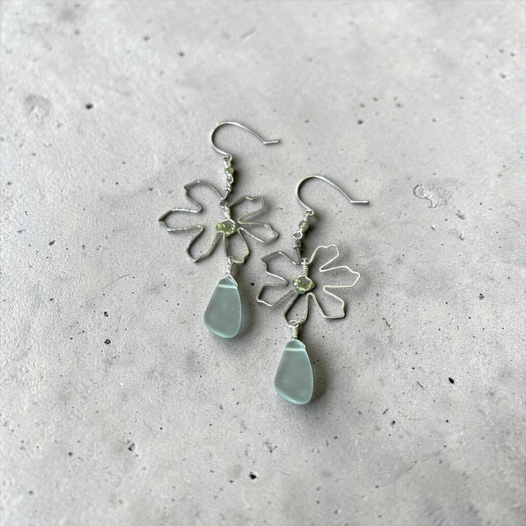 Coastal Couture - Sea Glass Bloom Earrings