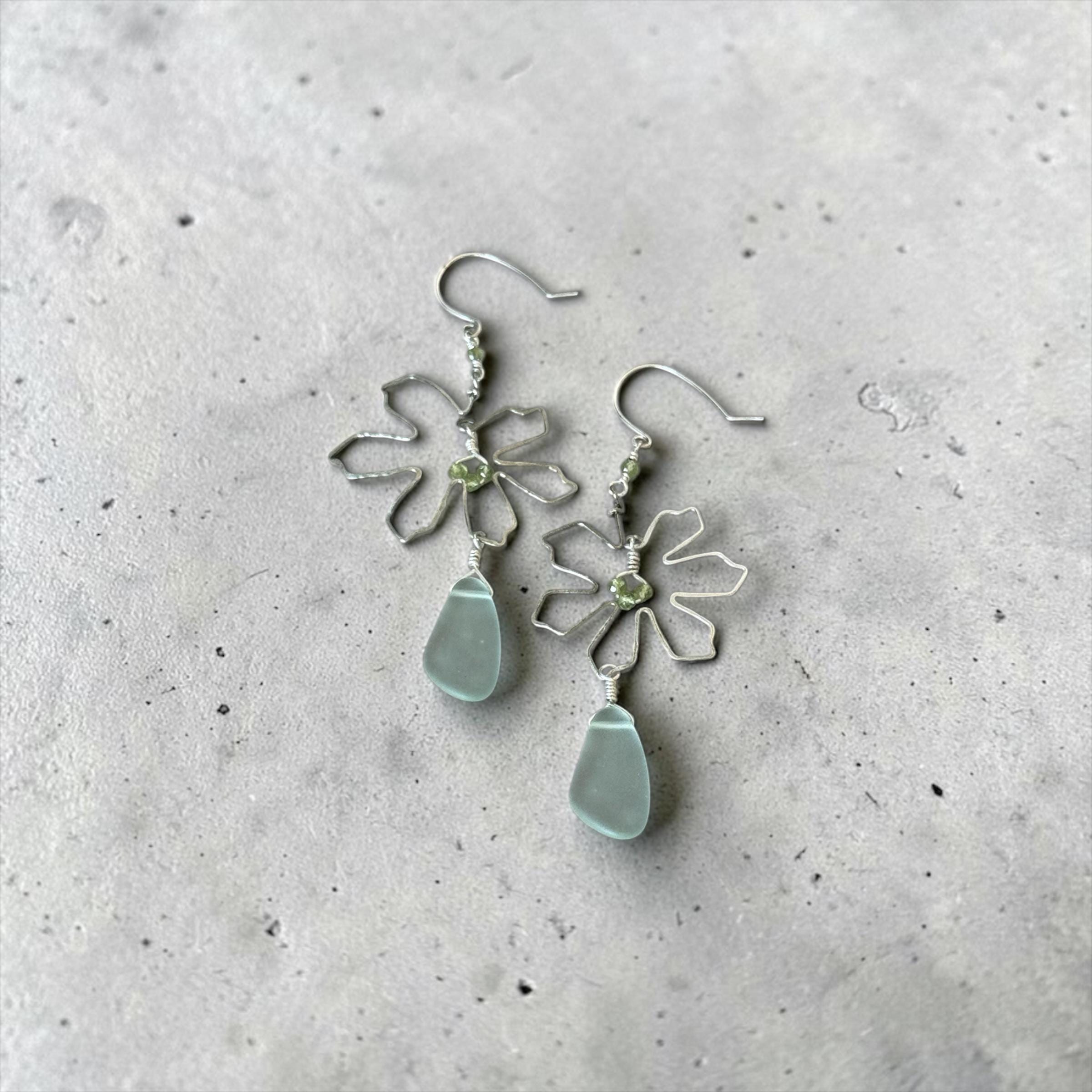 Coastal Couture - Sea Glass Bloom Earrings