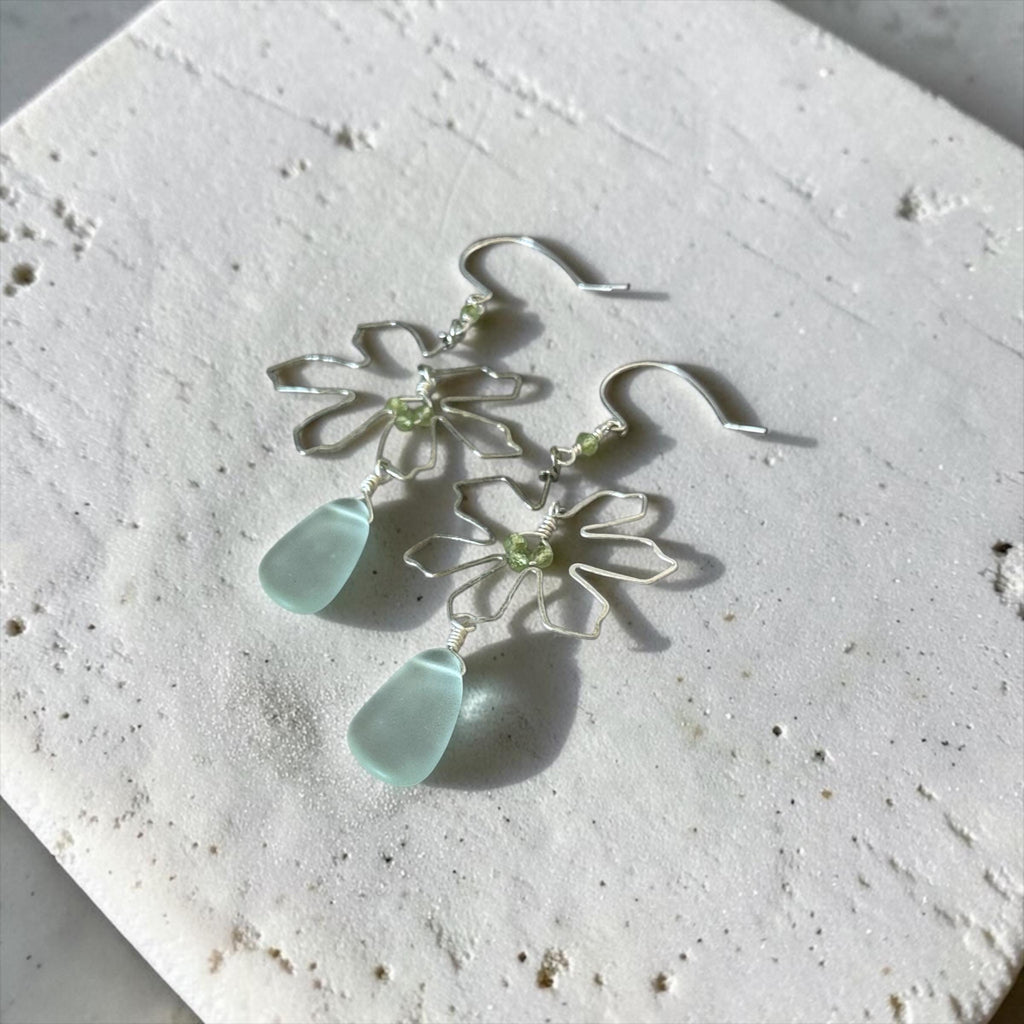 Coastal Couture - Sea Glass Bloom Earrings