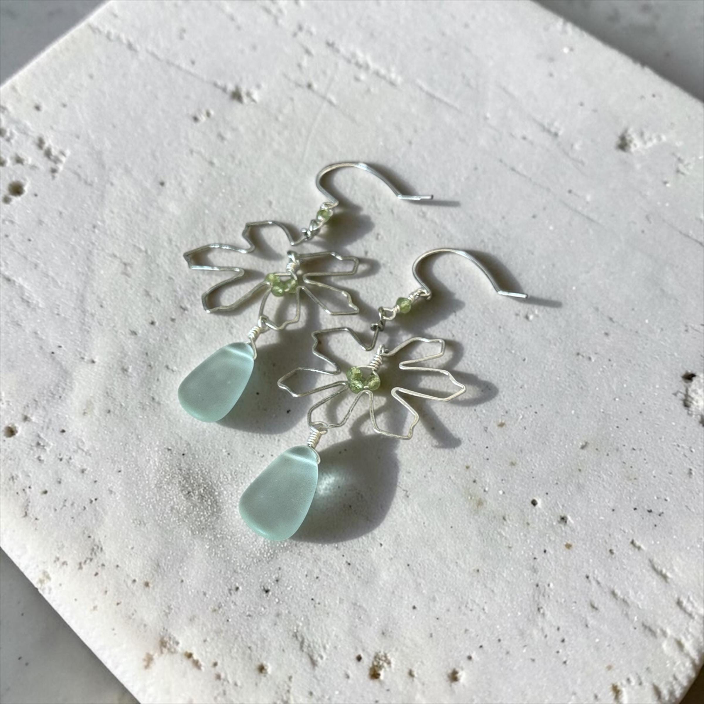 Coastal Couture - Sea Glass Bloom Earrings