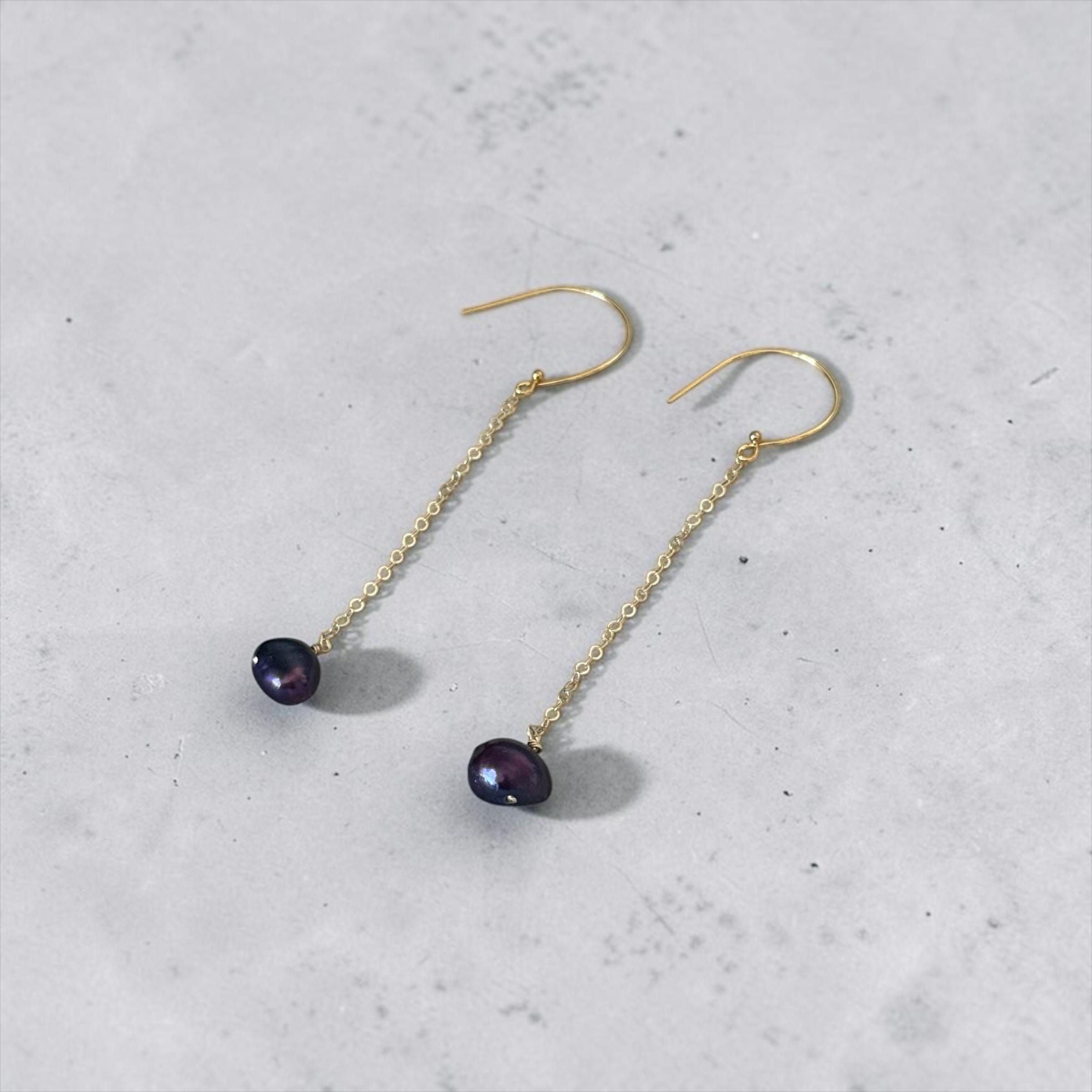 Purple Pearl After Dark Earrings