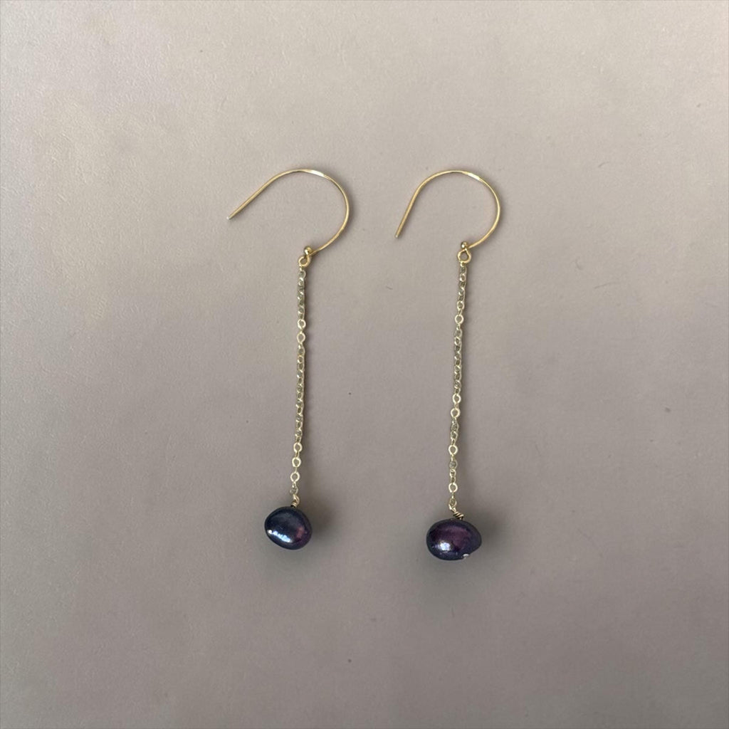 Purple Pearl After Dark Earrings