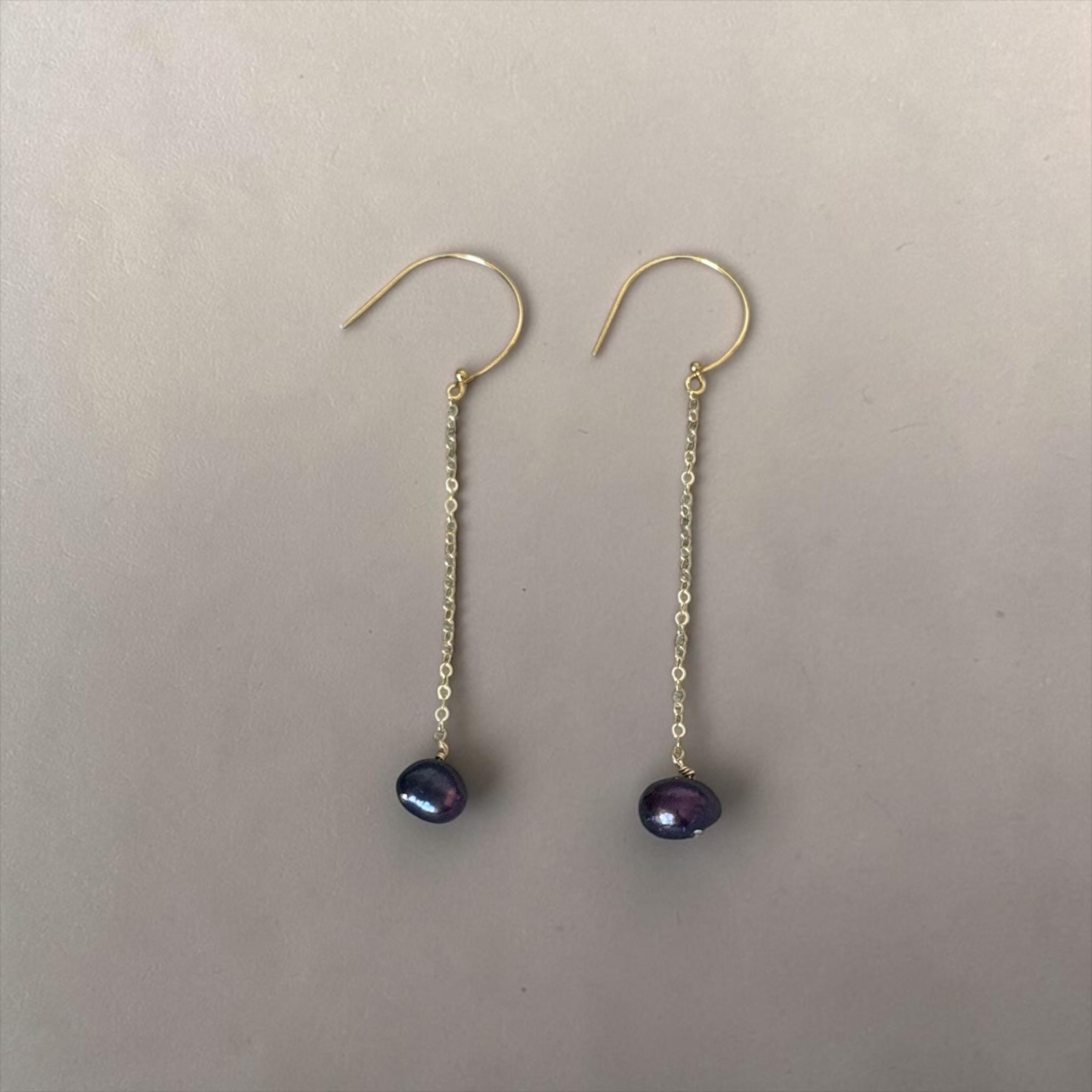 Purple Pearl After Dark Earrings