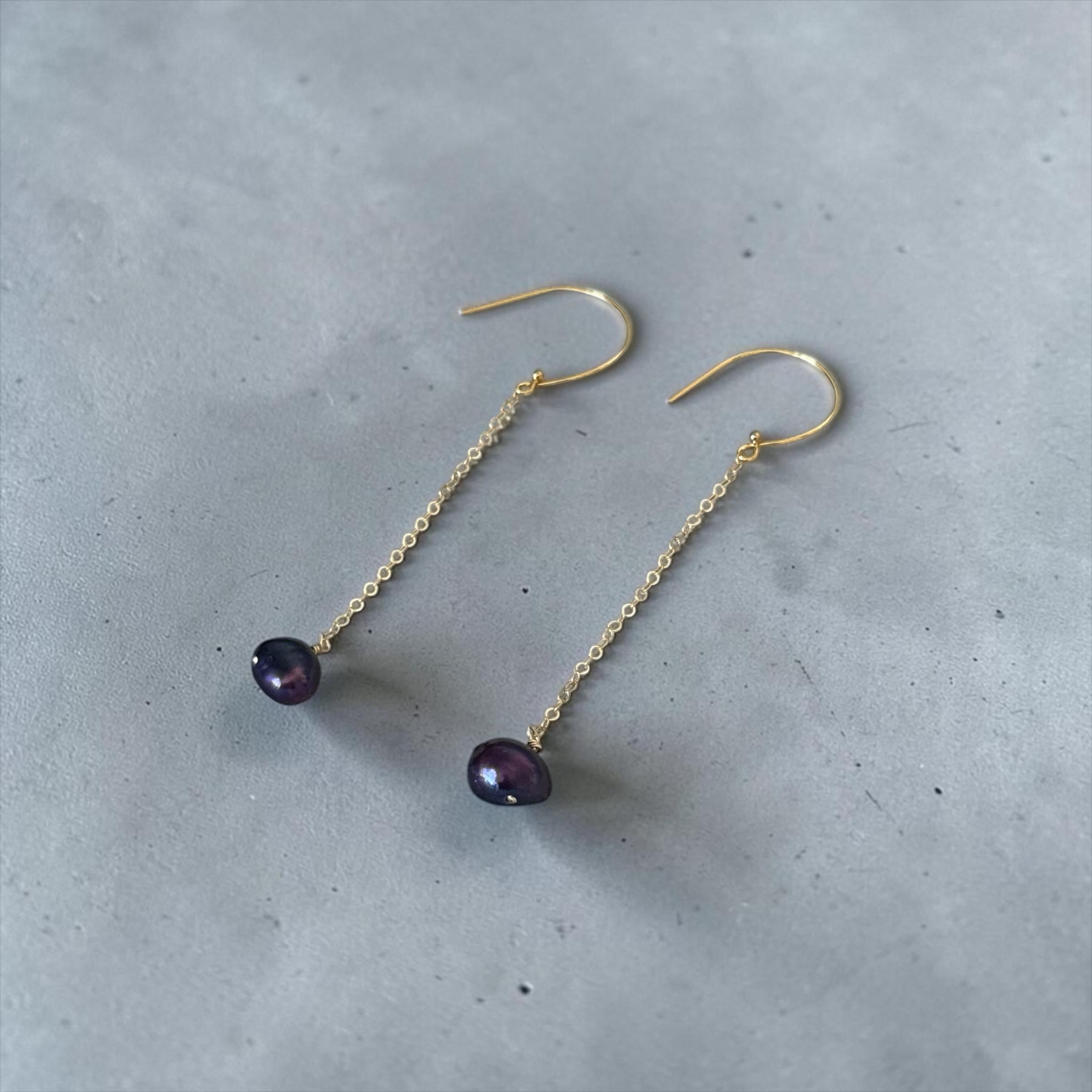 Purple Pearl After Dark Earrings