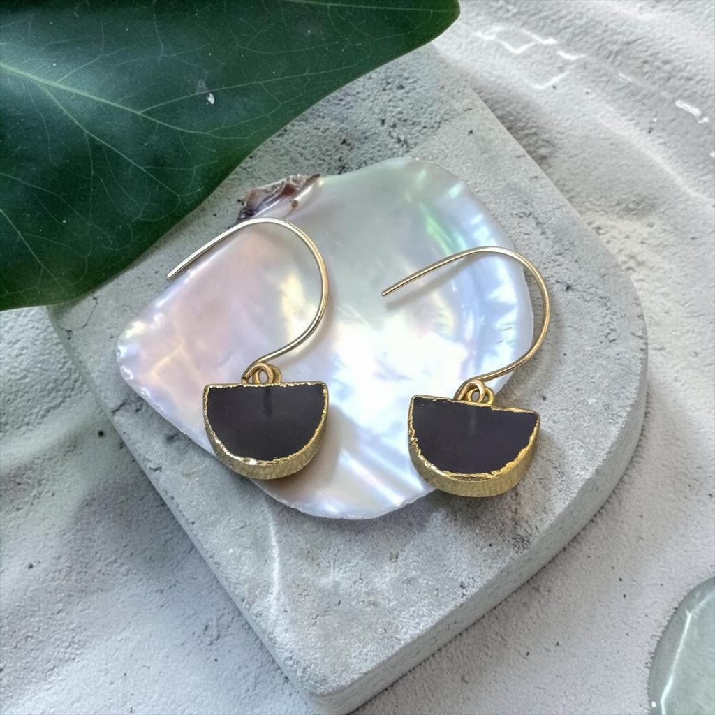 Smoke & Gold Earrings
