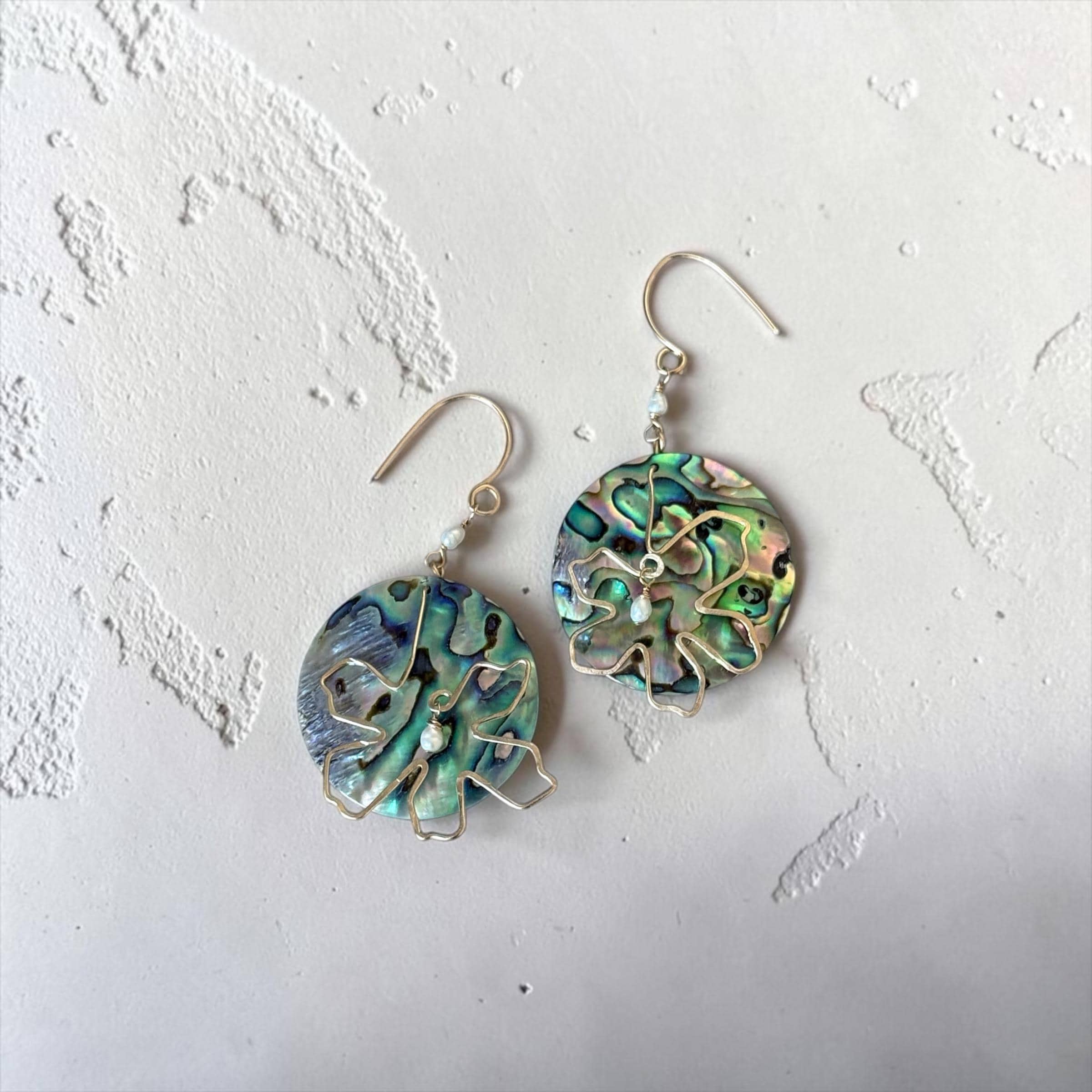 Coastal Couture - Abalone After Dark Earrings