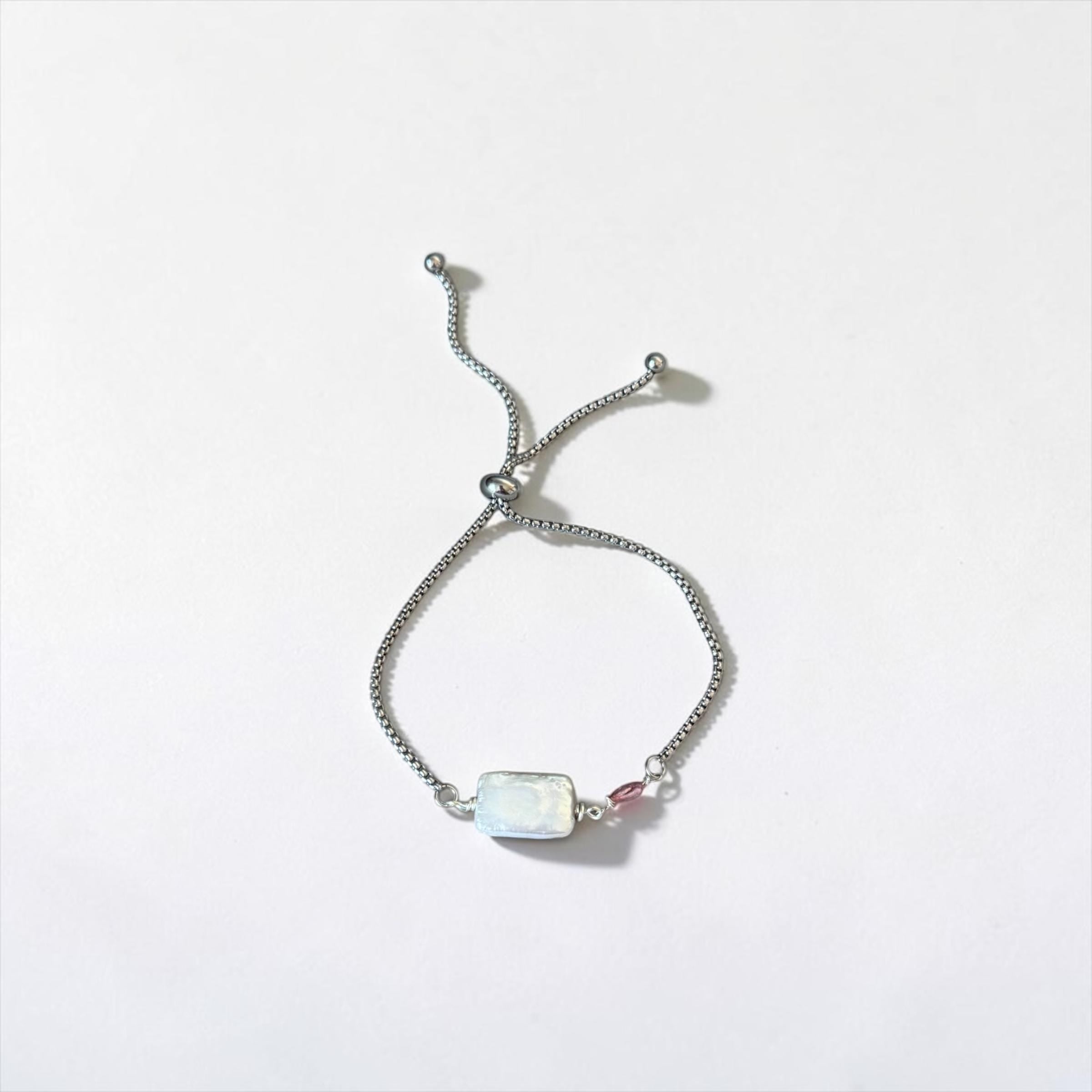 Silver Siren Pearl Bolo Bracelet